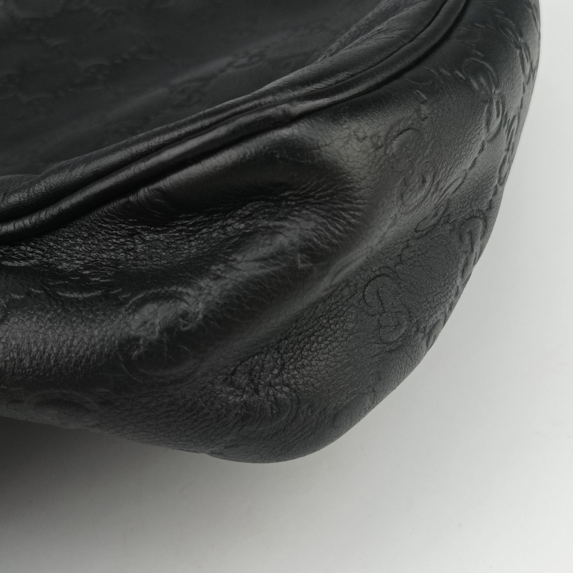 GG Imprime Messenger Black Leather 201448 F011091114GGインプリメ メッセンジャー ブラック レザー 201448 F011091114