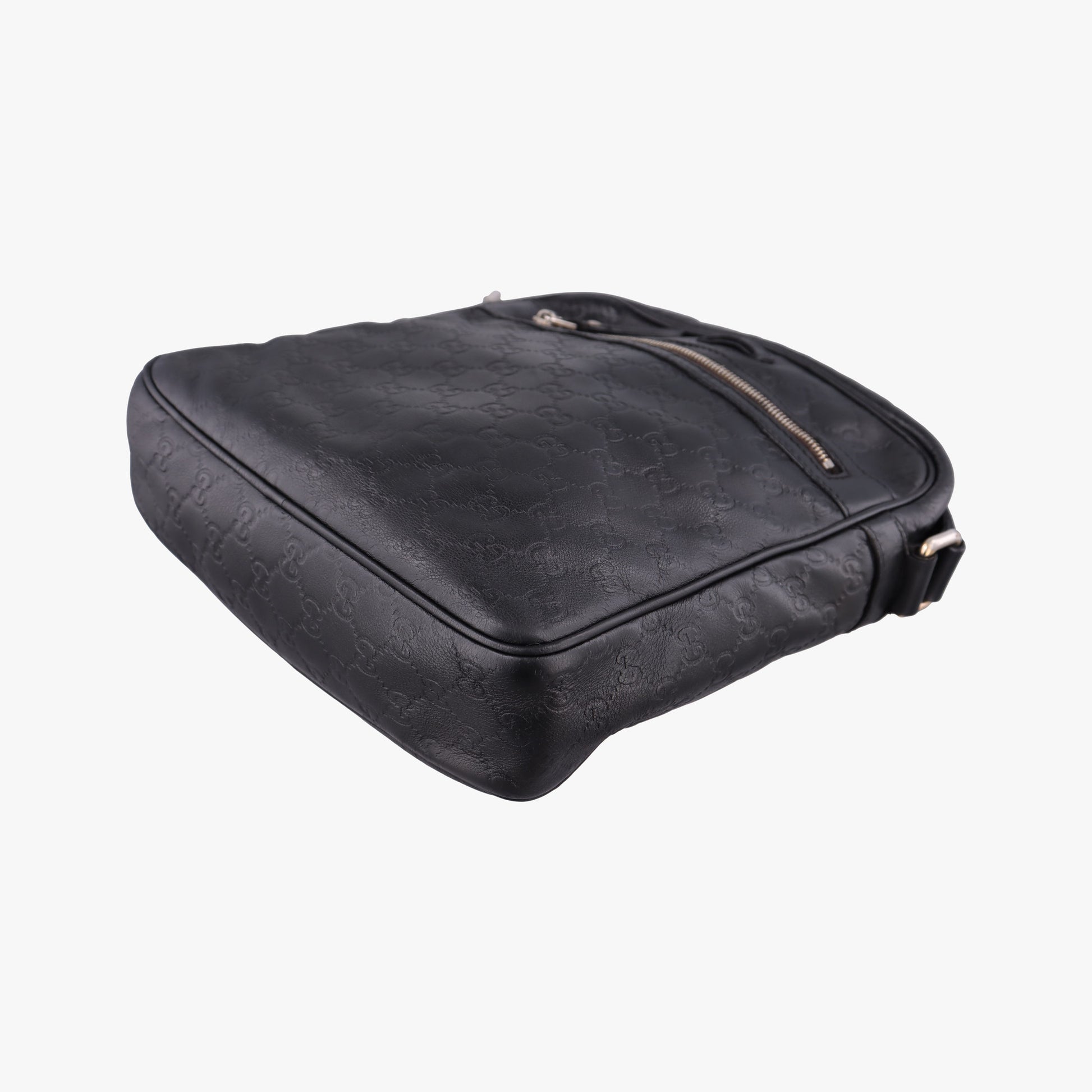 GG Imprime Messenger Black Leather 201448 F011091114GGインプリメ メッセンジャー ブラック レザー 201448 F011091114