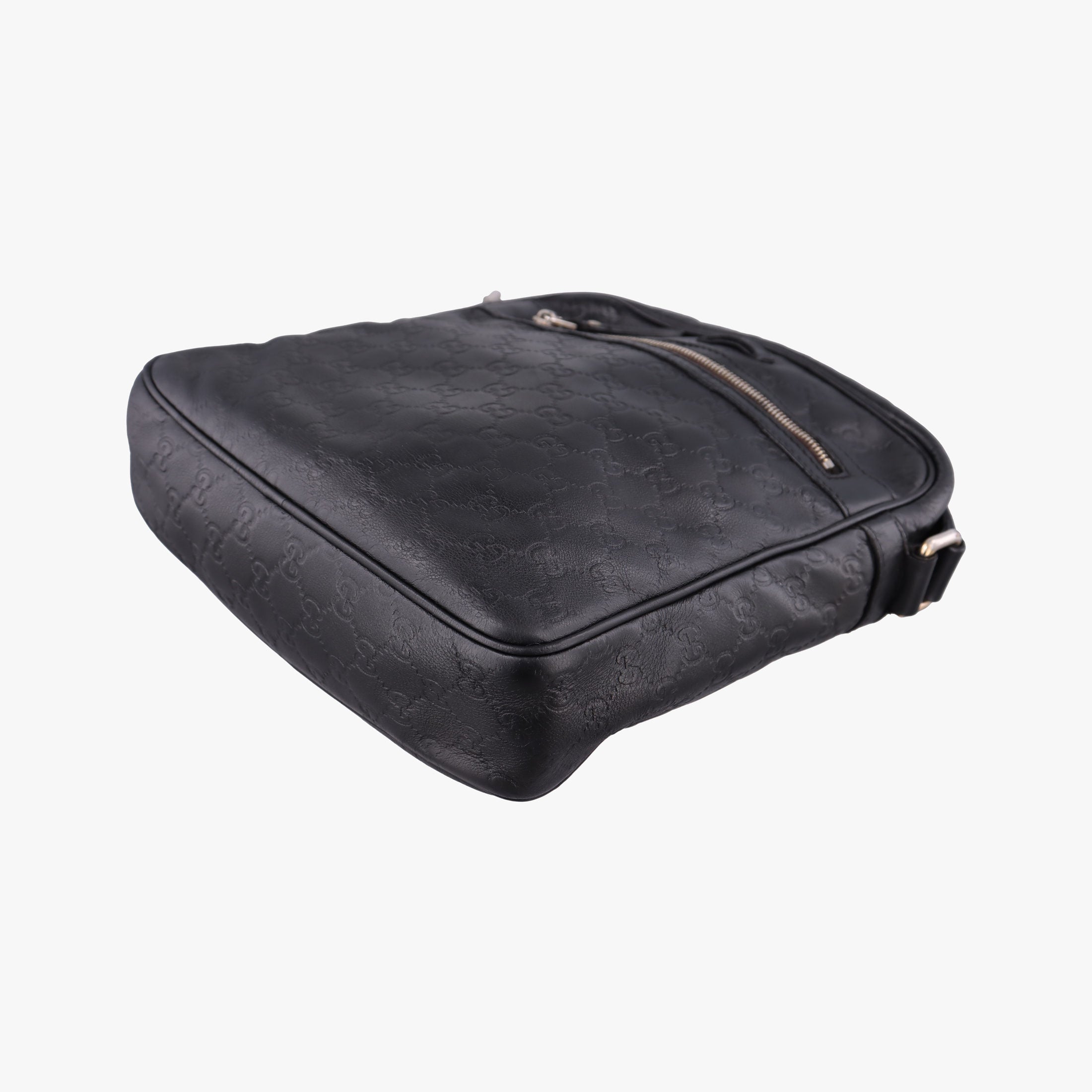 GG Imprime Messenger Black Leather 201448 F011091114GGインプリメ メッセンジャー ブラック レザー 201448 F011091114