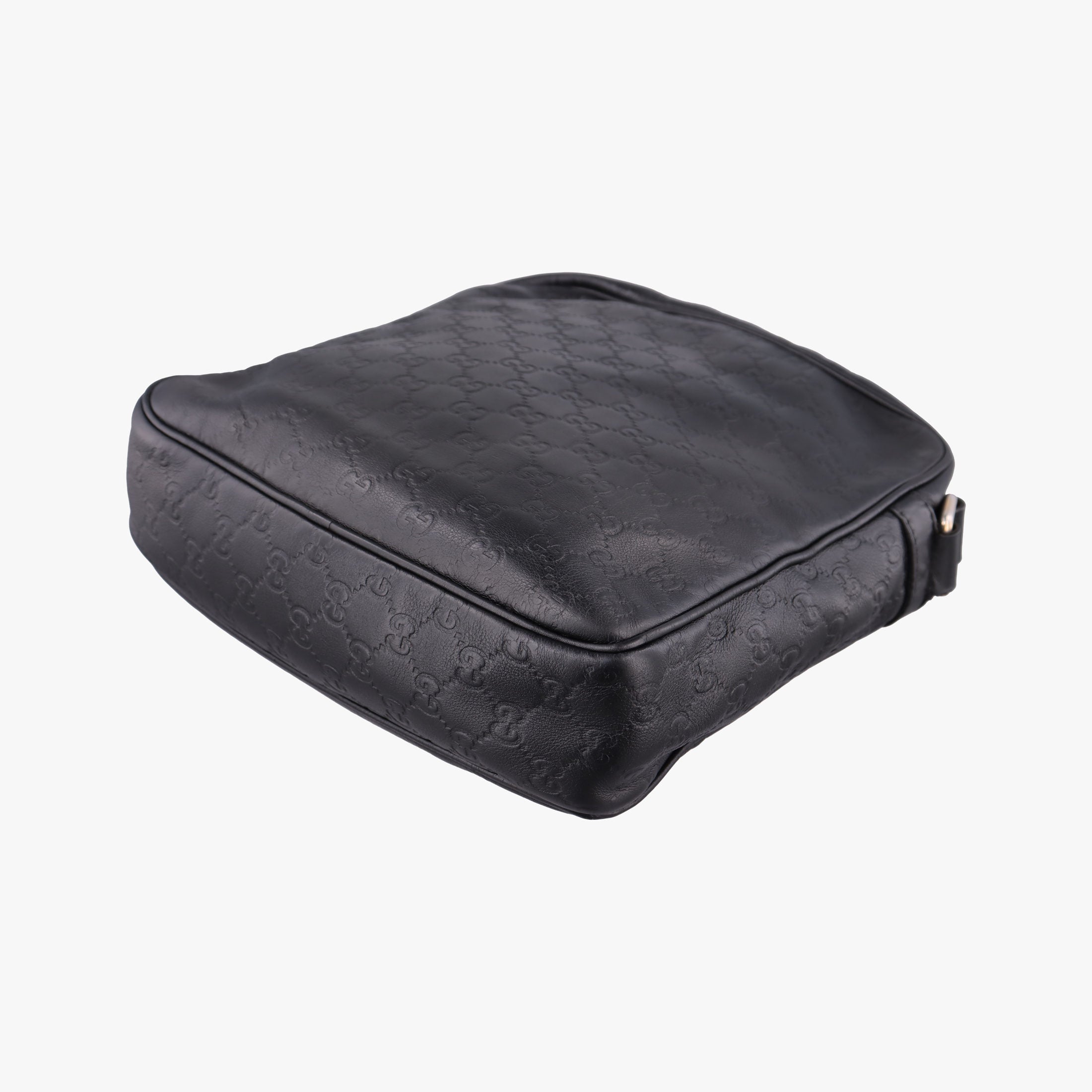 GG Imprime Messenger Black Leather 201448 F011091114GGインプリメ メッセンジャー ブラック レザー 201448 F011091114