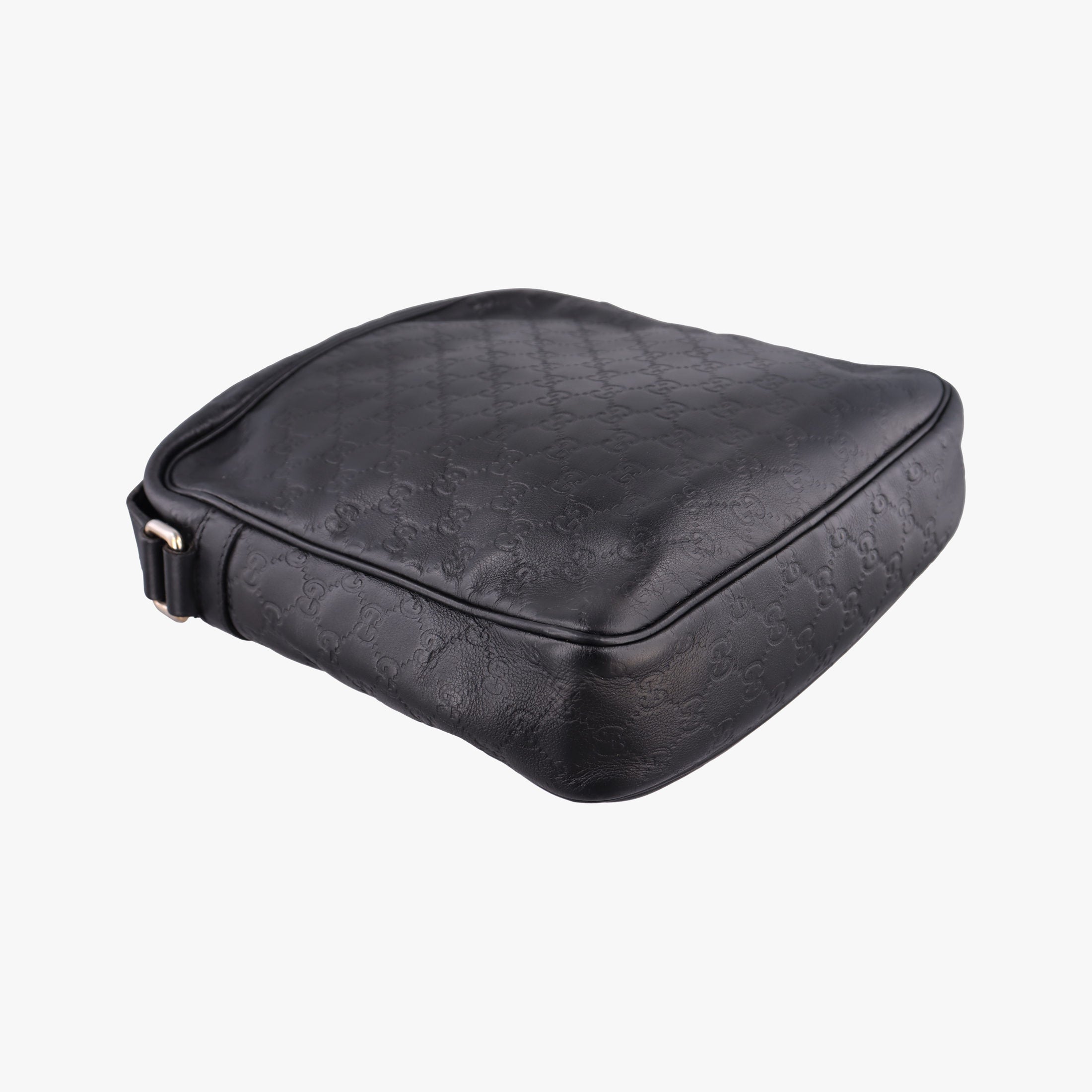 GG Imprime Messenger Black Leather 201448 F011091114GGインプリメ メッセンジャー ブラック レザー 201448 F011091114