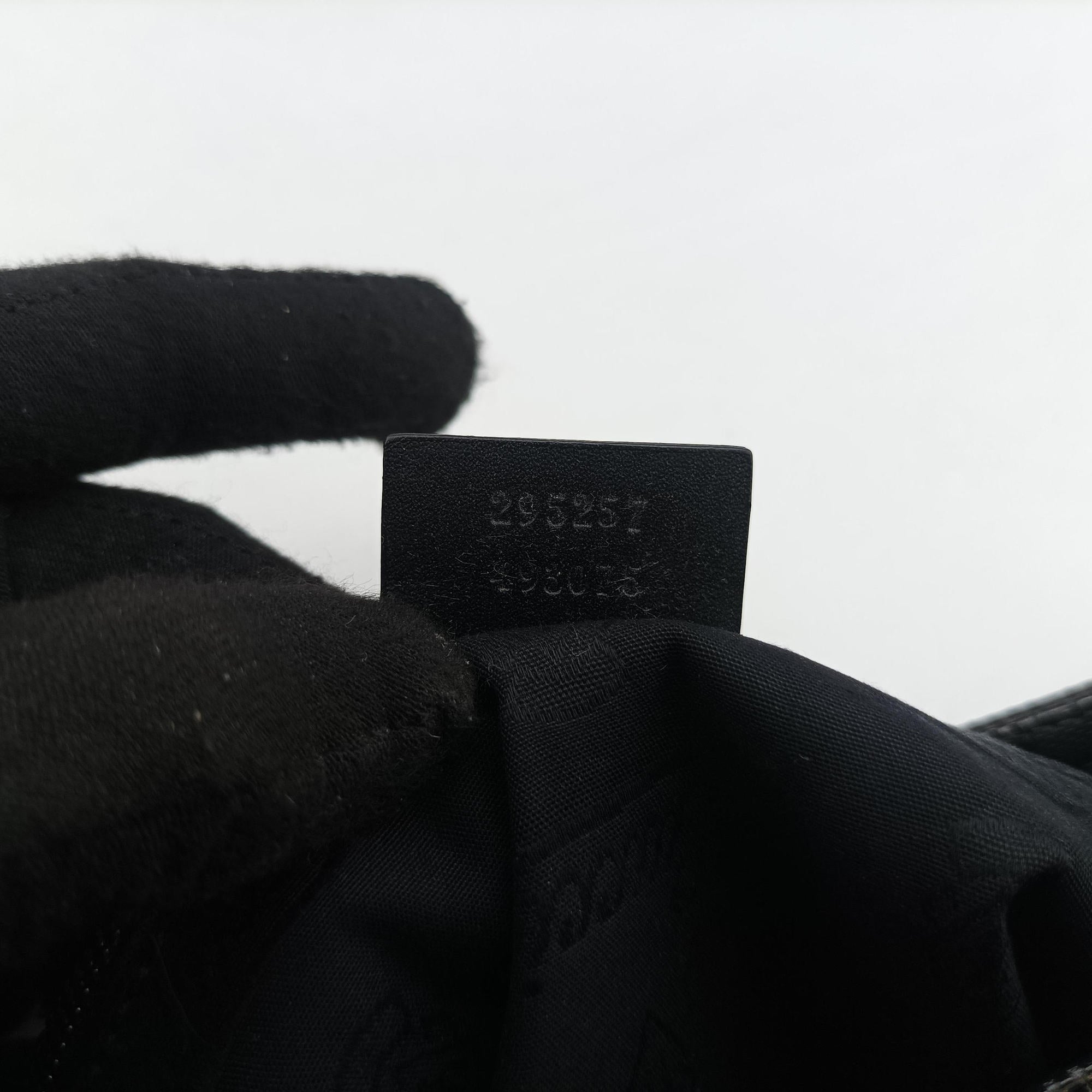 GG Imprime Messenger Black PVC coated canvas x Leather 295257 C015428261GG インプライム メッセンジャー ブラック PVCコーティングキャンバス x レザー 295257 C015428261