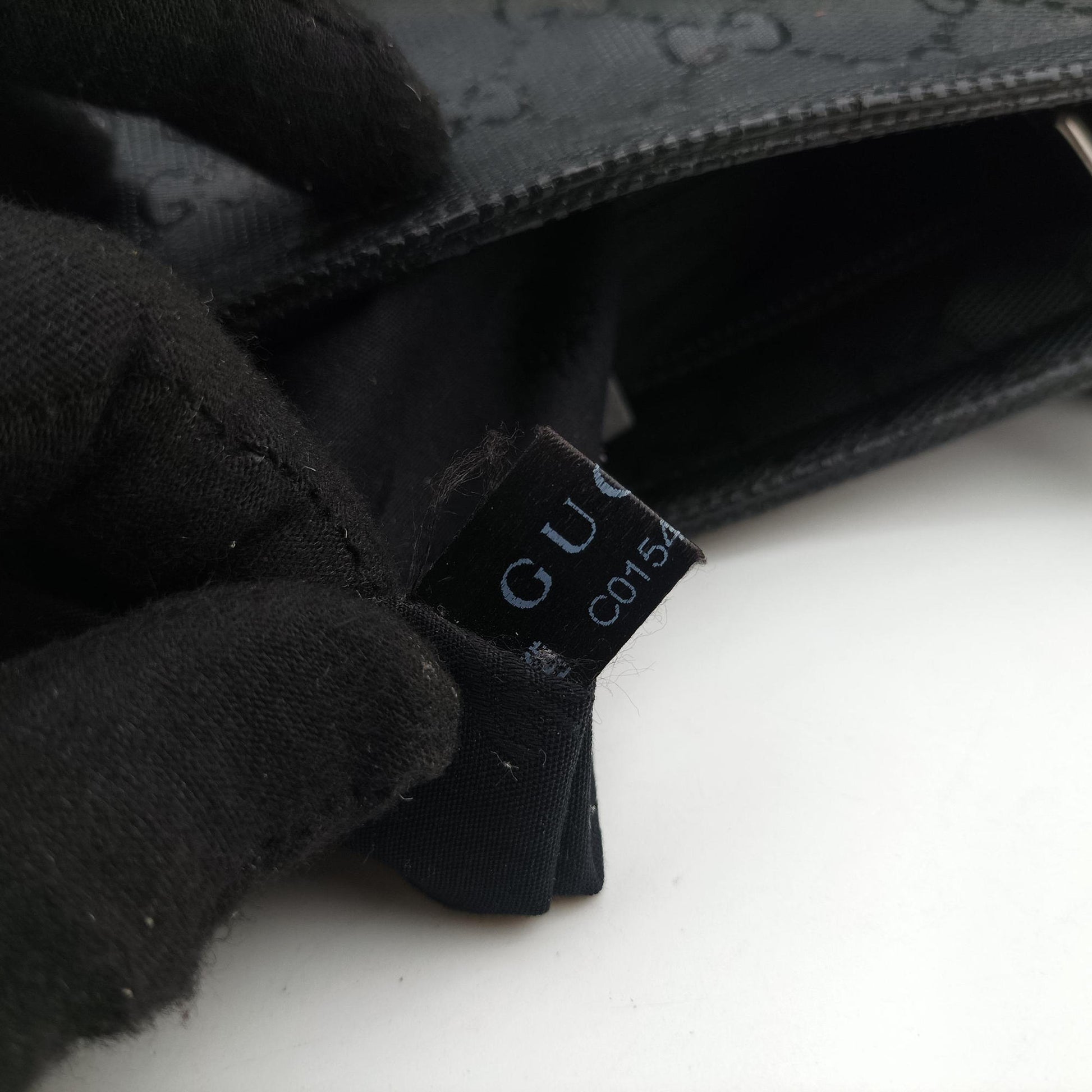 GG Imprime Messenger Black PVC coated canvas x Leather 295257 C015428261GG インプライム メッセンジャー ブラック PVCコーティングキャンバス x レザー 295257 C015428261