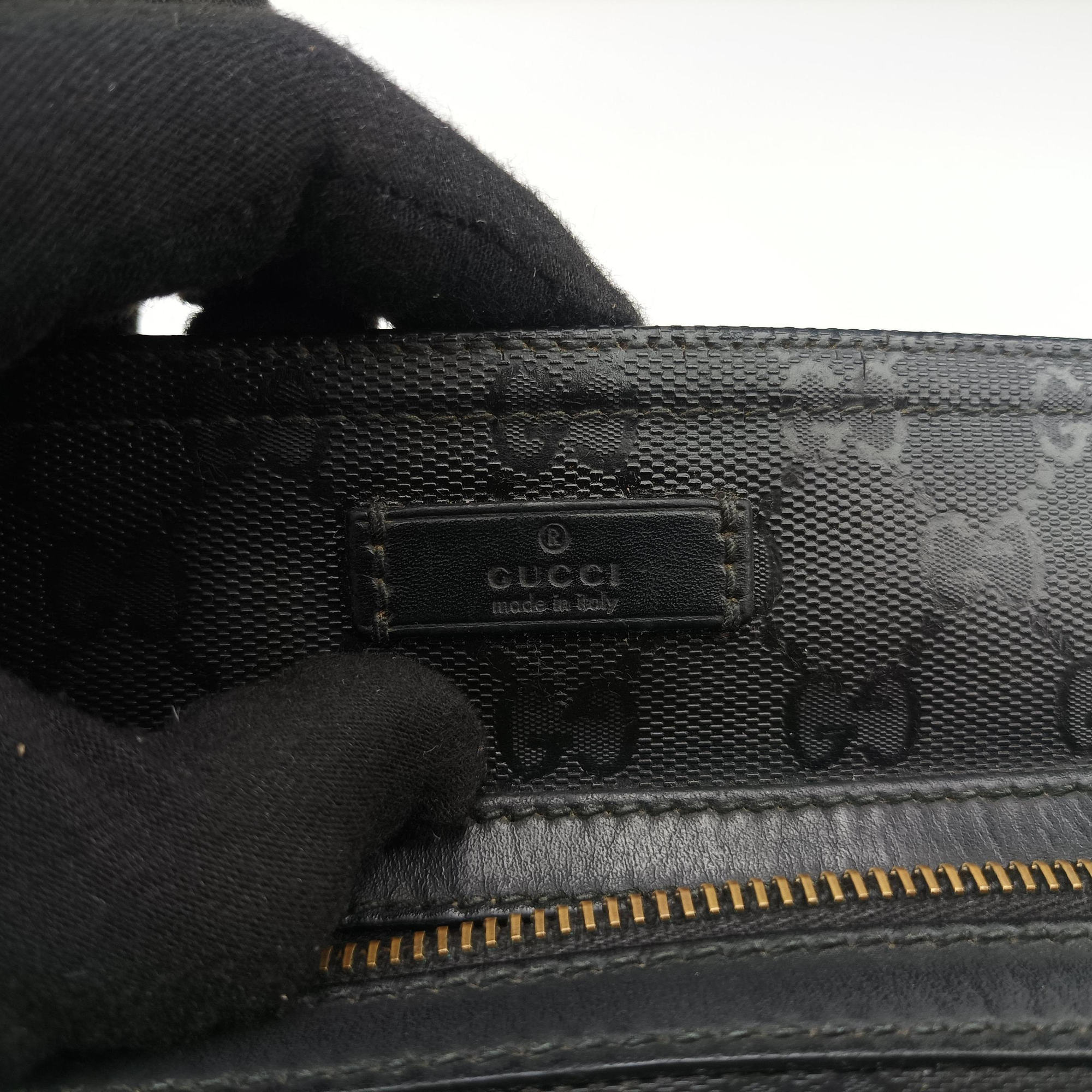 GG Imprime Messenger Black PVC coated canvas x Leather 295257 C015428261GG インプライム メッセンジャー ブラック PVCコーティングキャンバス x レザー 295257 C015428261