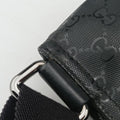 GG Imprime Messenger Black PVC coated canvas x Leather 295257 C015428261GG インプライム メッセンジャー ブラック PVCコーティングキャンバス x レザー 295257 C015428261