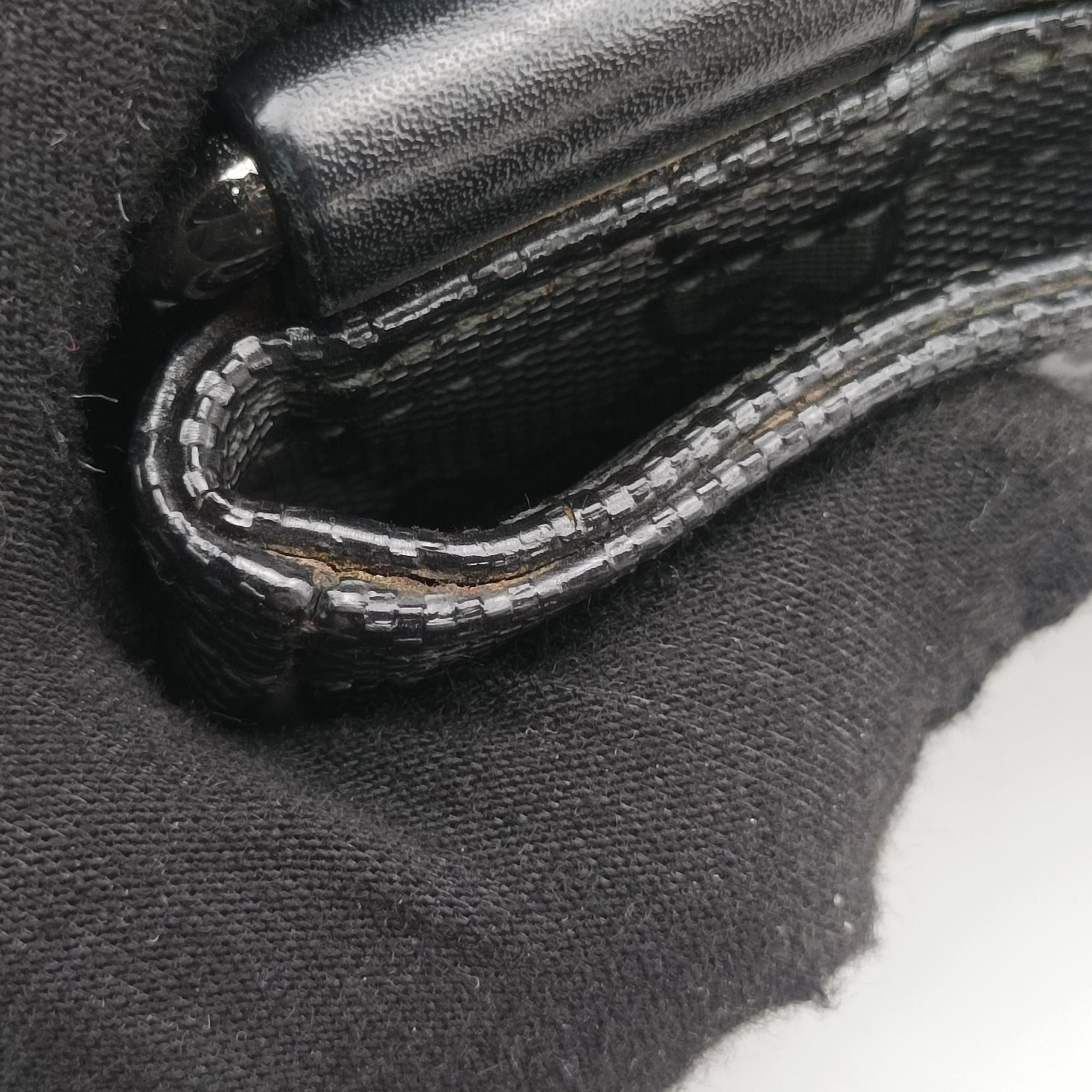 GG Imprime Messenger Black PVC coated canvas x Leather 295257 C015428261GG インプライム メッセンジャー ブラック PVCコーティングキャンバス x レザー 295257 C015428261