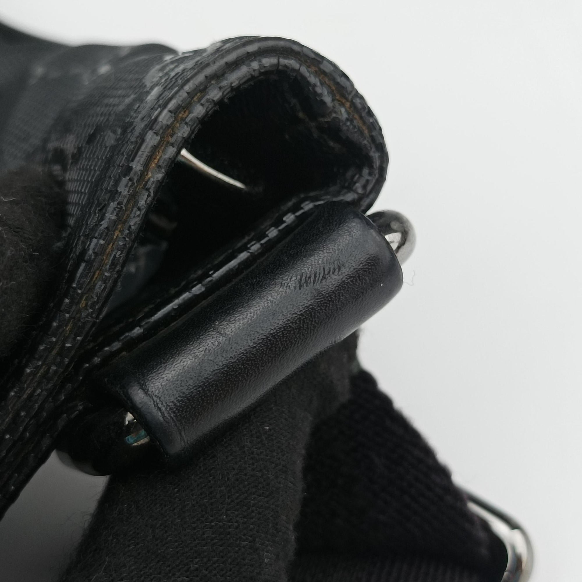 GG Imprime Messenger Black PVC coated canvas x Leather 295257 C015428261GG インプライム メッセンジャー ブラック PVCコーティングキャンバス x レザー 295257 C015428261