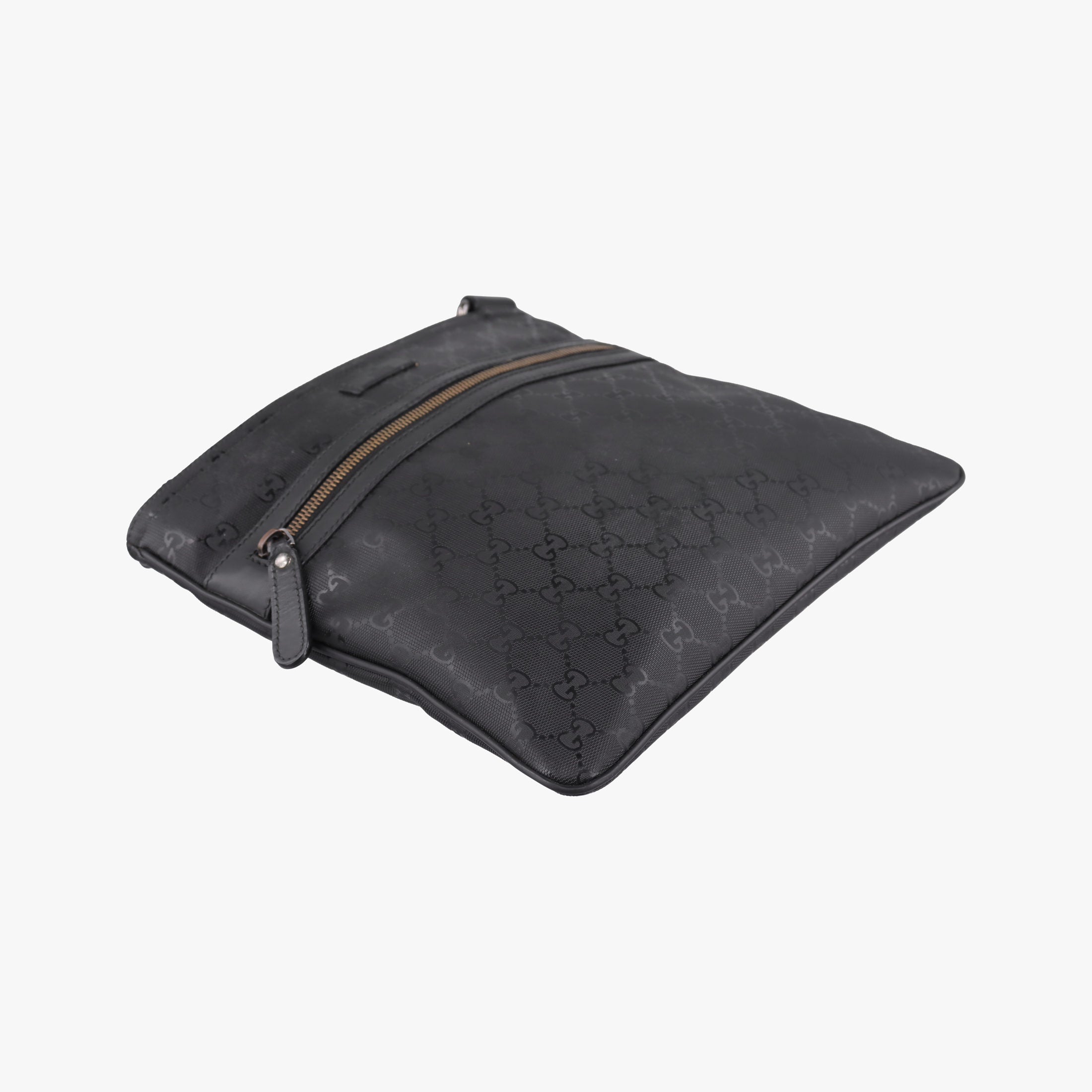 GG Imprime Messenger Black PVC coated canvas x Leather 295257 C015428261GG インプライム メッセンジャー ブラック PVCコーティングキャンバス x レザー 295257 C015428261
