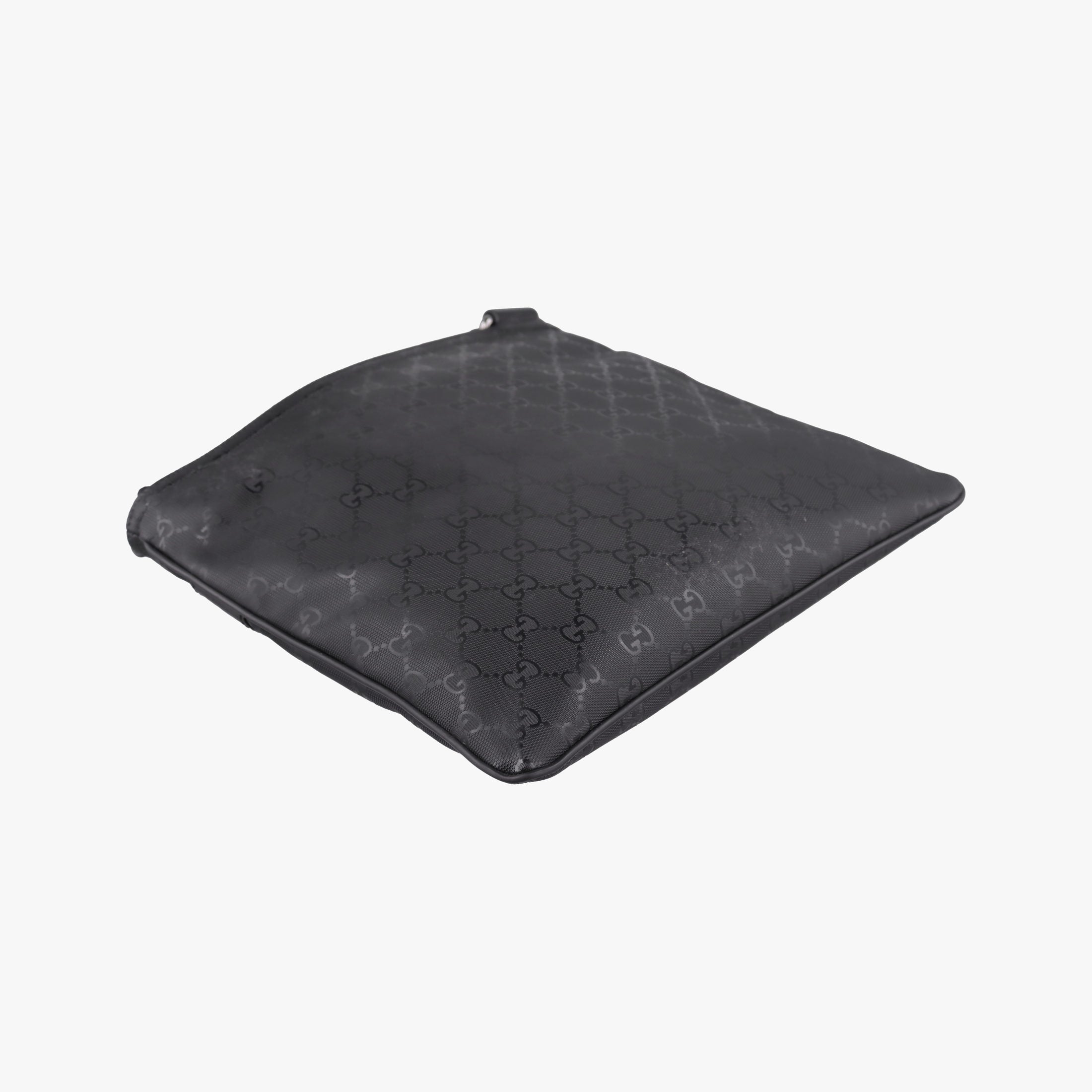 GG Imprime Messenger Black PVC coated canvas x Leather 295257 C015428261GG インプライム メッセンジャー ブラック PVCコーティングキャンバス x レザー 295257 C015428261