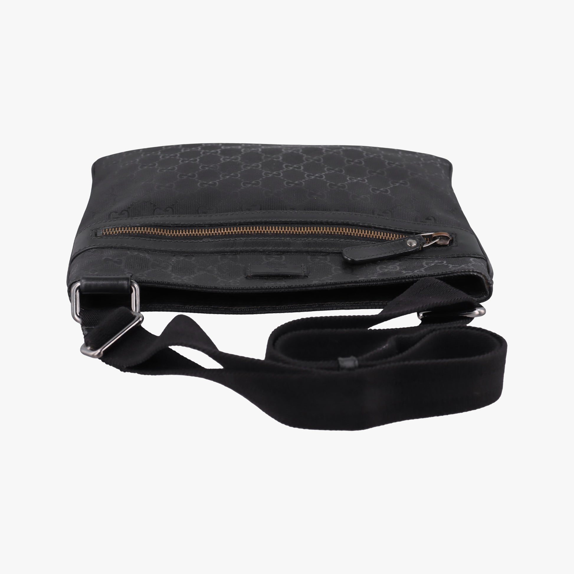 GG Imprime Messenger Black PVC coated canvas x Leather 295257 C015428261GG インプライム メッセンジャー ブラック PVCコーティングキャンバス x レザー 295257 C015428261