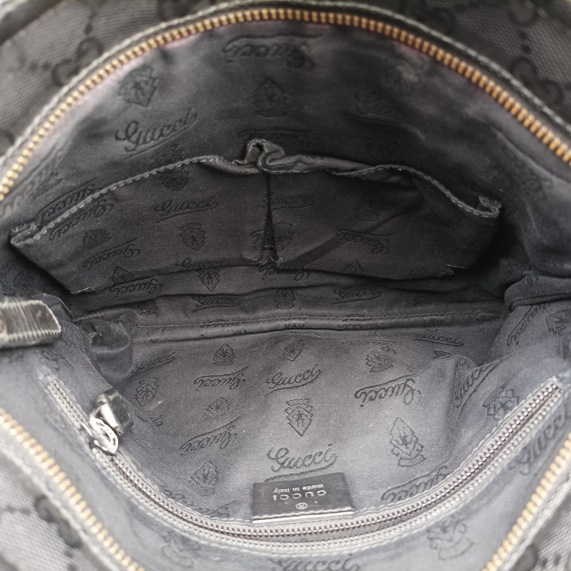 GG Imprime Messenger Black PVC coated canvas x Leather 295257 C015428261GG インプライム メッセンジャー ブラック PVCコーティングキャンバス x レザー 295257 C015428261