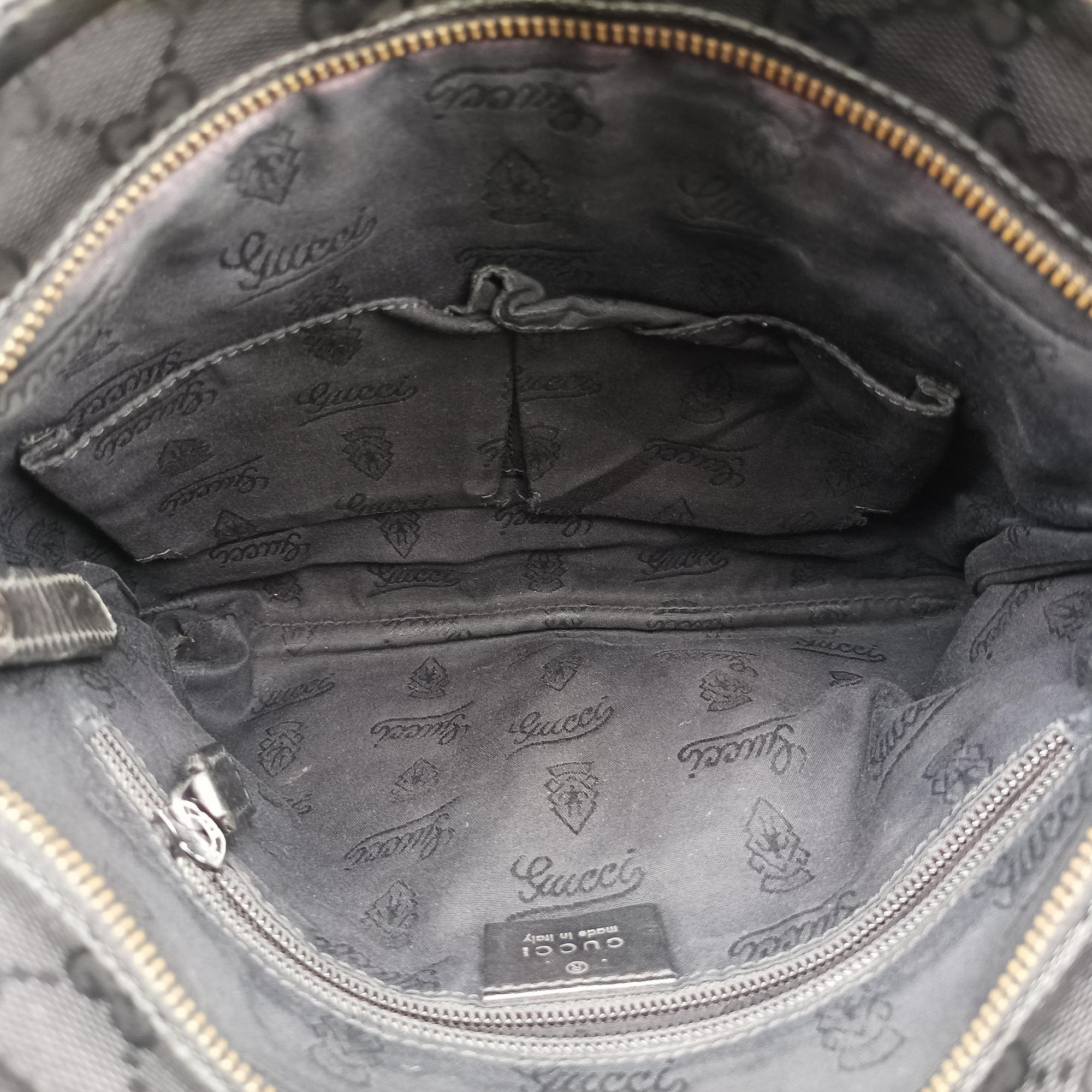 GG Imprime Messenger Black PVC coated canvas x Leather 295257 C015428261GG インプライム メッセンジャー ブラック PVCコーティングキャンバス x レザー 295257 C015428261