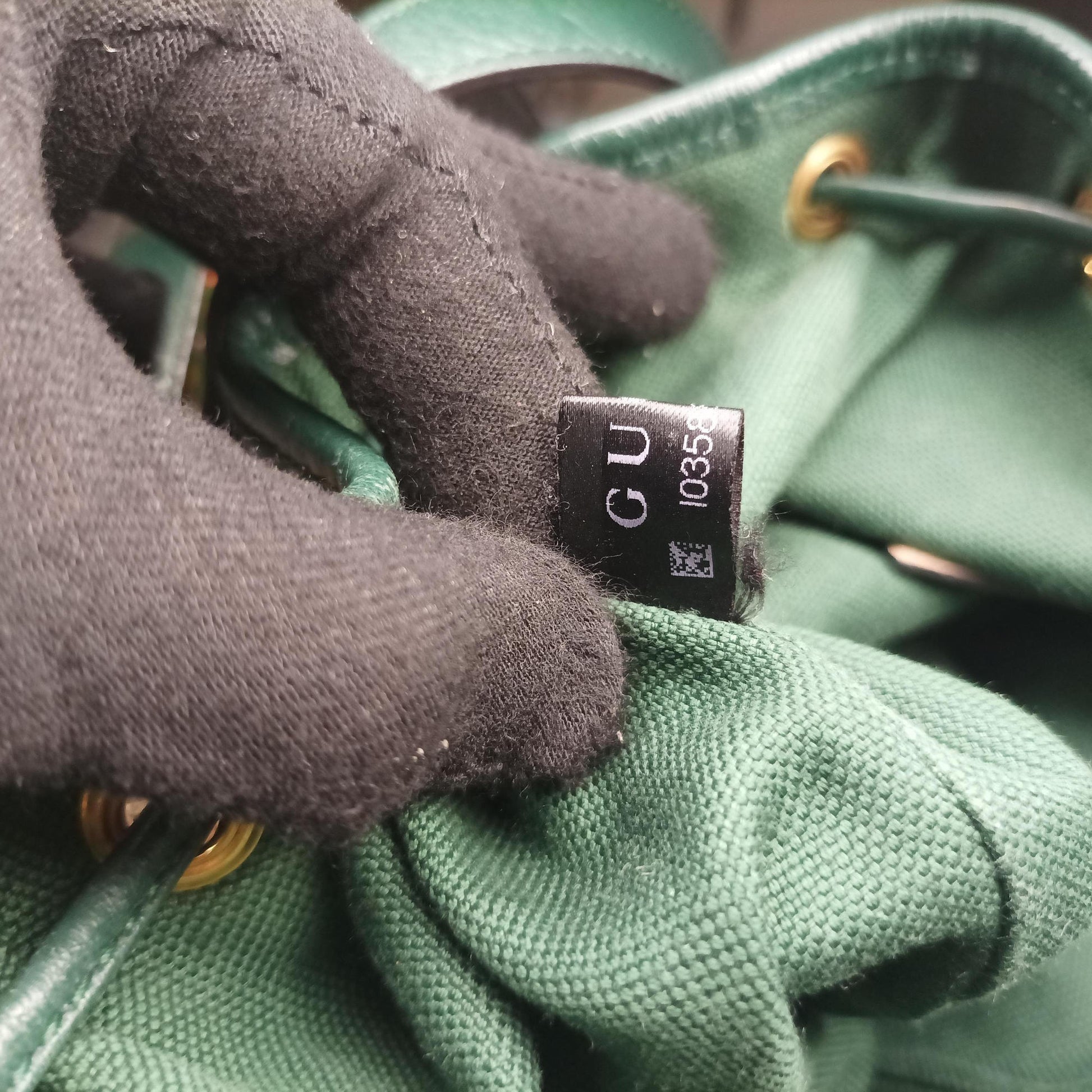 100th Anniversary Ophidia Mini Bucket Green×Multi-color Canvas×Leather 676682 I035885864100周年記念 オフィディア ミニ バケツ グリーン×マルチ キャンバス×レザー 676682 I035885864