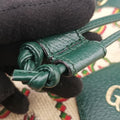 100th Anniversary Ophidia Mini Bucket Green×Multi-color Canvas×Leather 676682 I035885864100周年記念 オフィディア ミニ バケツ グリーン×マルチ キャンバス×レザー 676682 I035885864