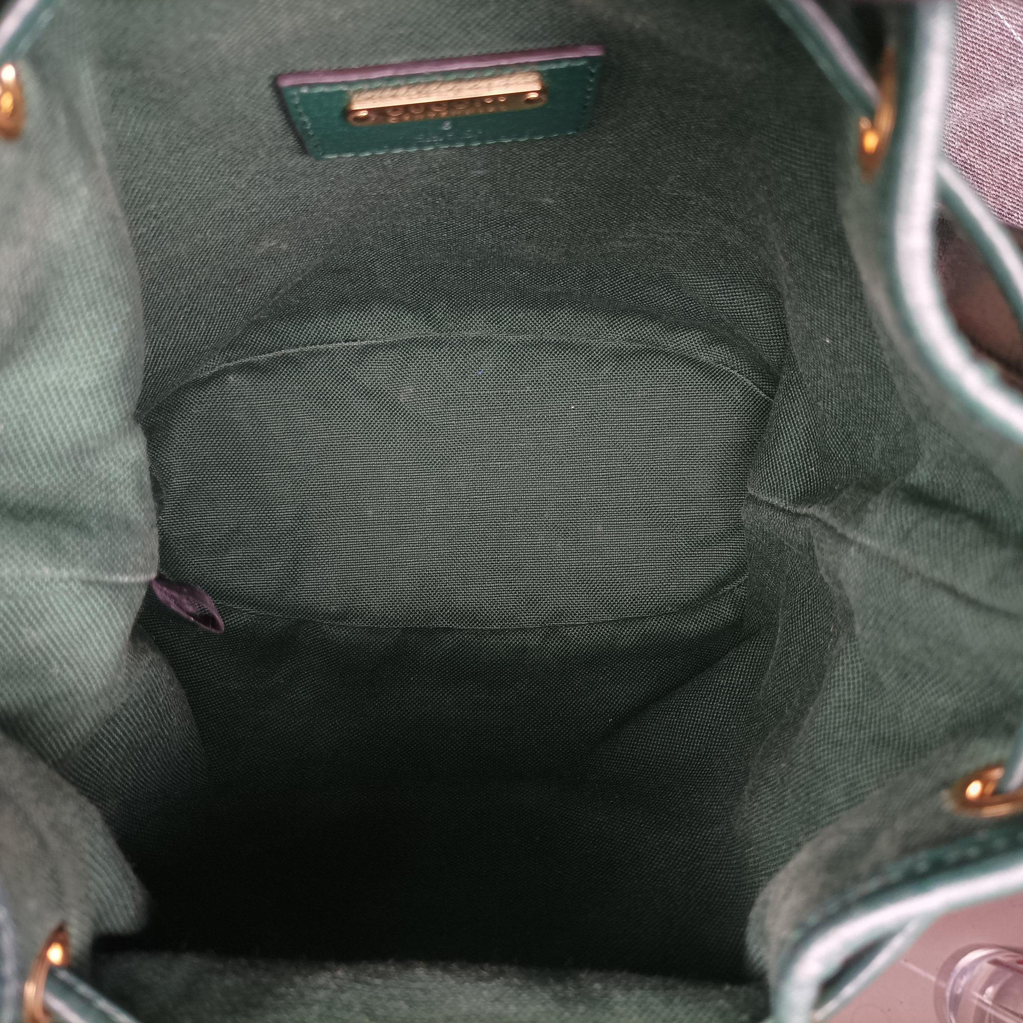 100th Anniversary Ophidia Mini Bucket Green×Multi-color Canvas×Leather 676682 I035885864100周年記念 オフィディア ミニ バケツ グリーン×マルチ キャンバス×レザー 676682 I035885864