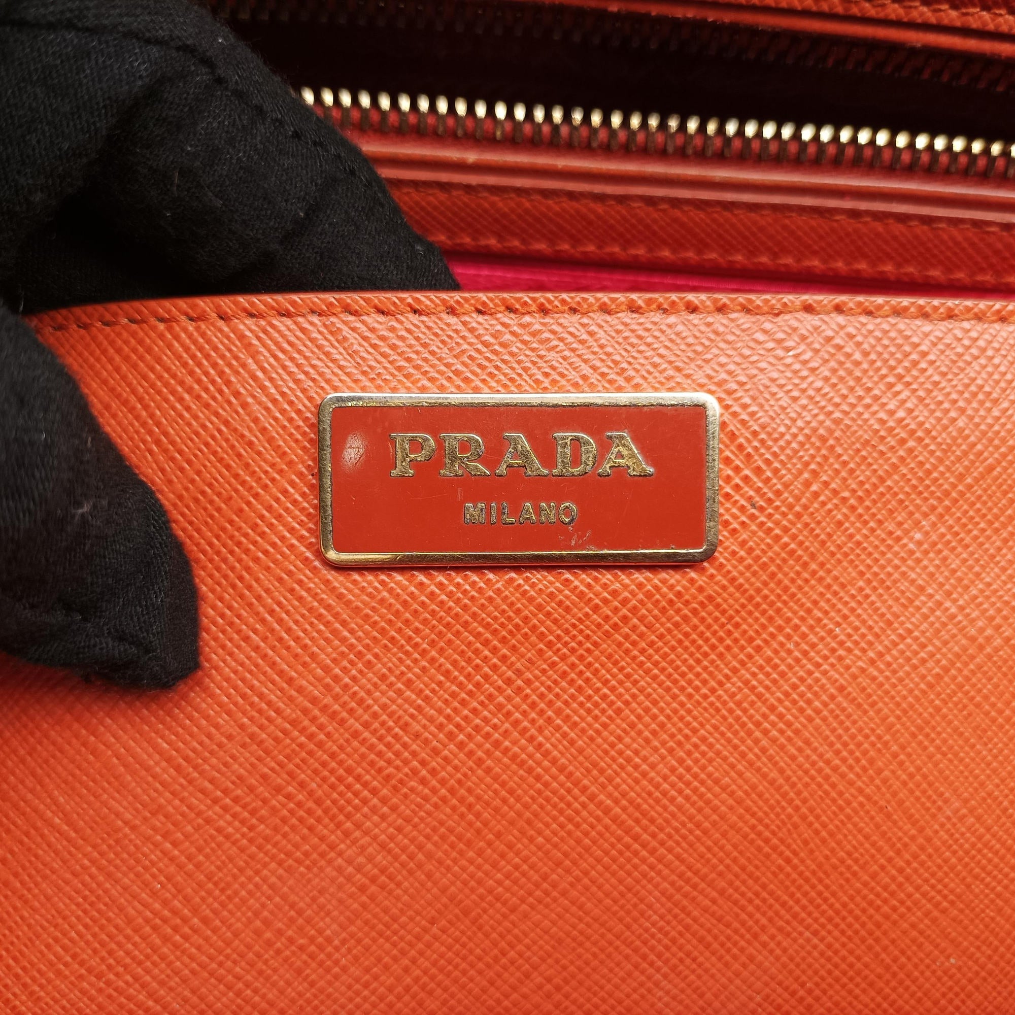 Galleria Orange×red SAFFIANO Leather BN1844 31/Aガレリア オレンジ×レッド サフィアーノレザー BN1844 31/A