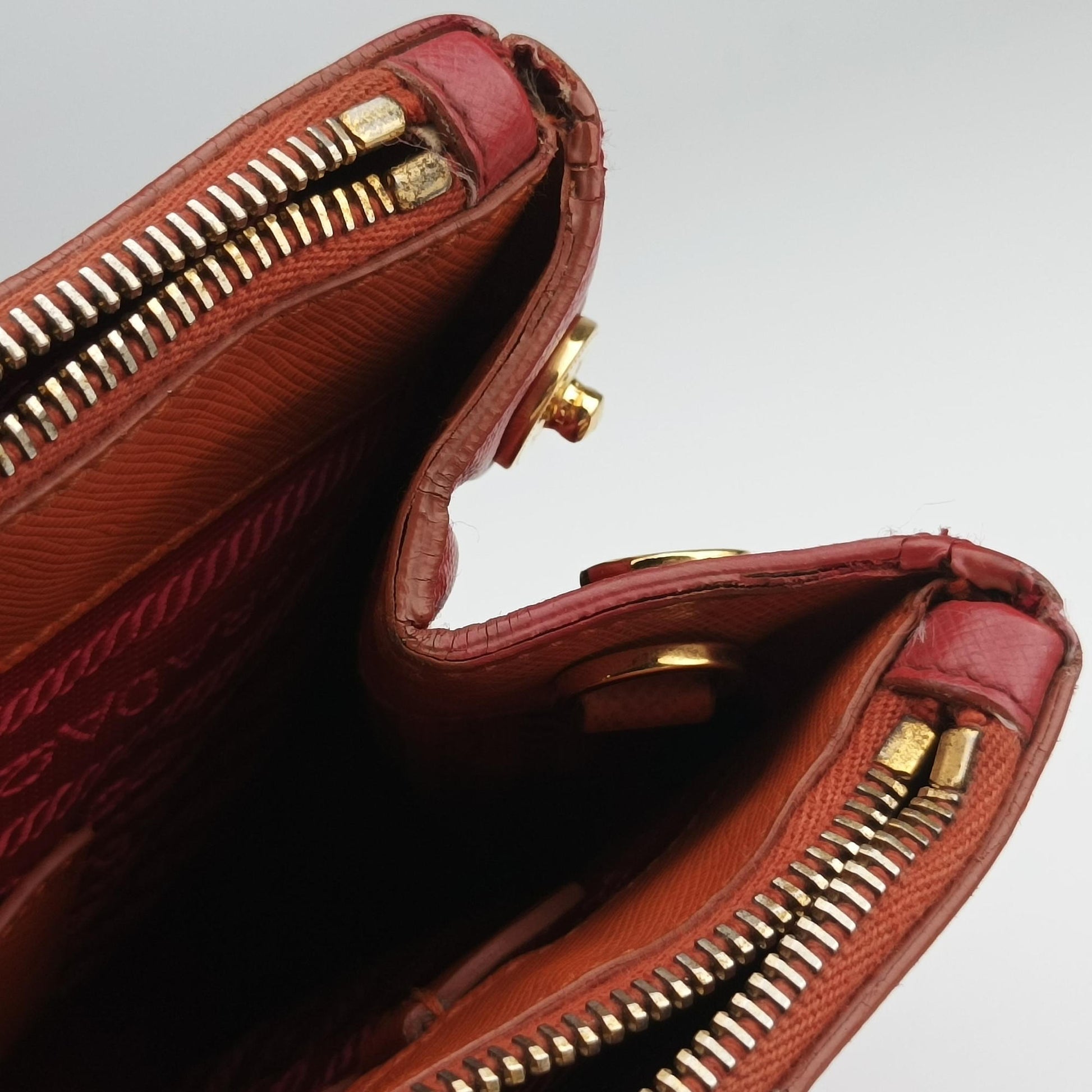 Galleria Orange×red SAFFIANO Leather BN1844 31/Aガレリア オレンジ×レッド サフィアーノレザー BN1844 31/A
