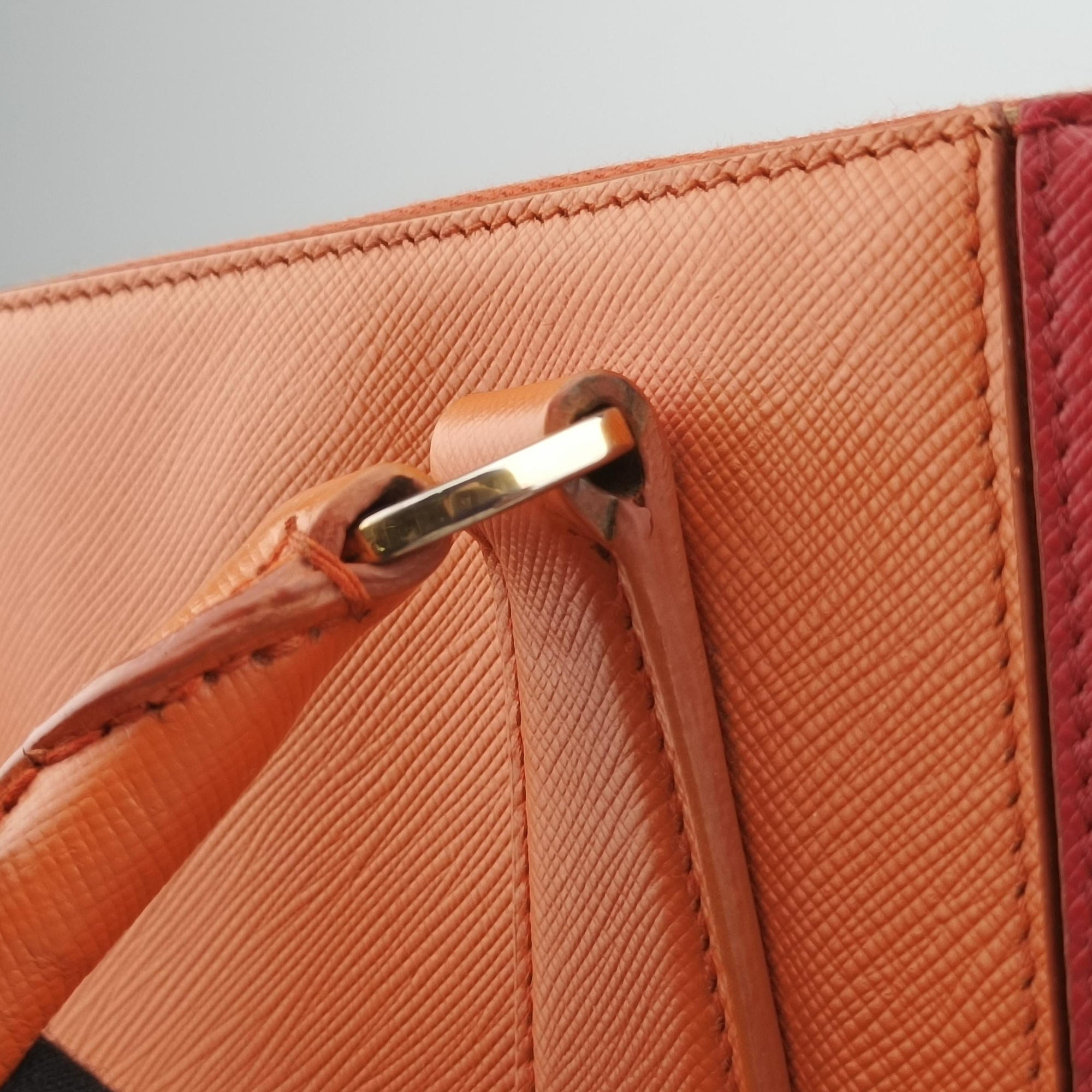 Galleria Orange×red SAFFIANO Leather BN1844 31/Aガレリア オレンジ×レッド サフィアーノレザー BN1844 31/A