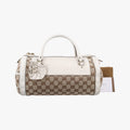 GG Pattern Trophy Beige × Ivory Leather×Canvas 189825 D01755150GG柄 トロフィー ベージュ×アイボリー レザー×キャンバス 189825 D01755150