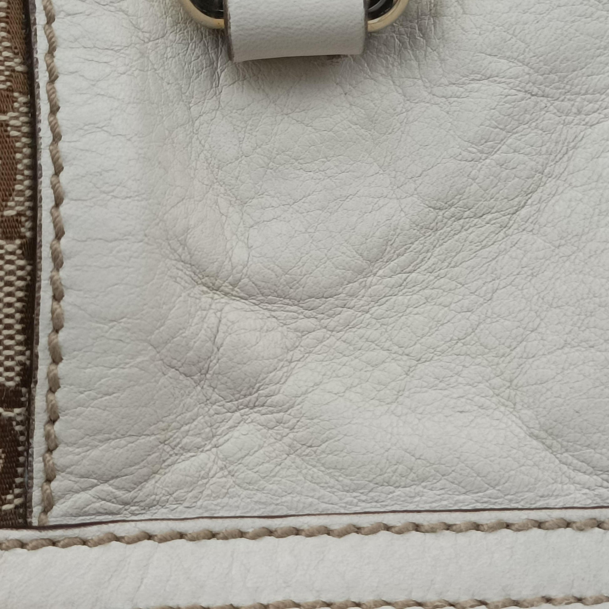 GG Pattern Trophy Beige × Ivory Leather×Canvas 189825 D01755150GG柄 トロフィー ベージュ×アイボリー レザー×キャンバス 189825 D01755150