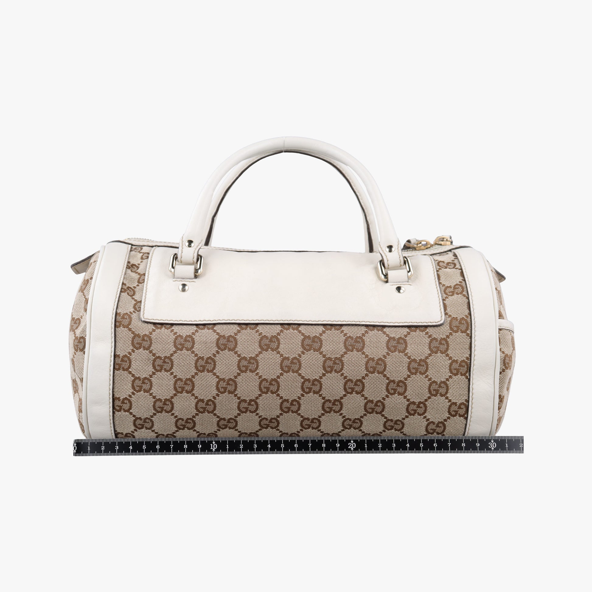 GG Pattern Trophy Beige × Ivory Leather×Canvas 189825 D01755150GG柄 トロフィー ベージュ×アイボリー レザー×キャンバス 189825 D01755150