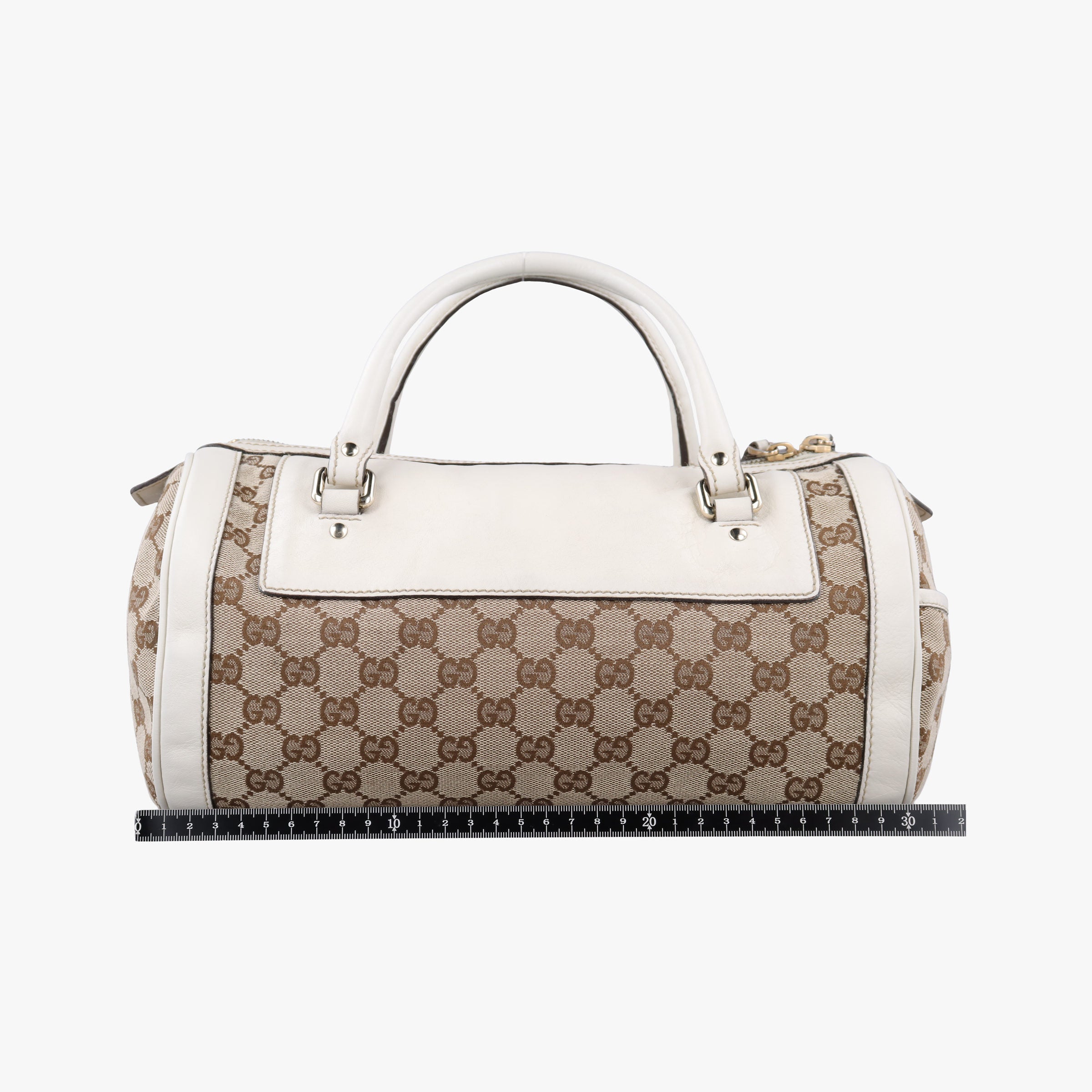 GG Pattern Trophy Beige × Ivory Leather×Canvas 189825 D01755150GG柄 トロフィー ベージュ×アイボリー レザー×キャンバス 189825 D01755150