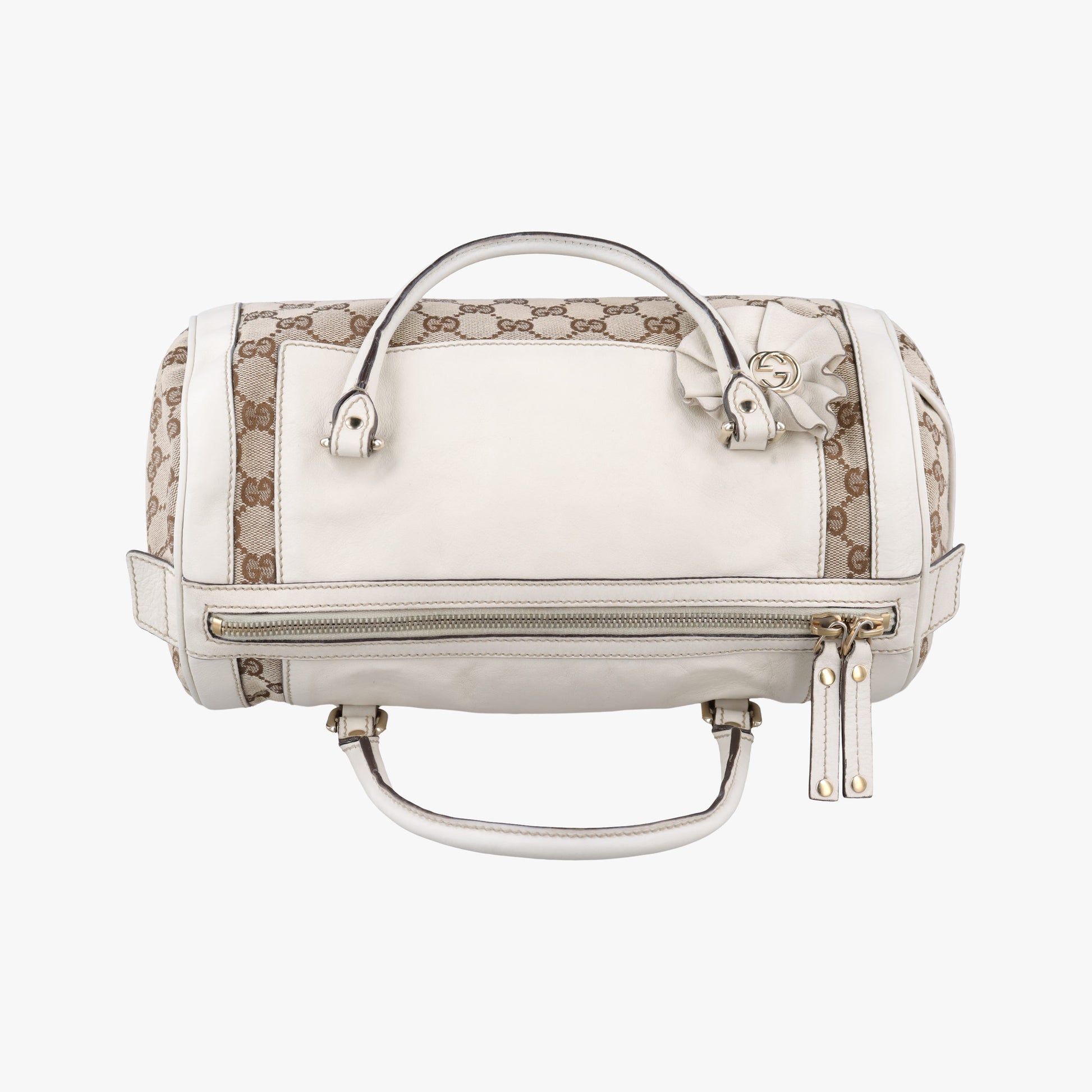 GG Pattern Trophy Beige × Ivory Leather×Canvas 189825 D01755150GG柄 トロフィー ベージュ×アイボリー レザー×キャンバス 189825 D01755150