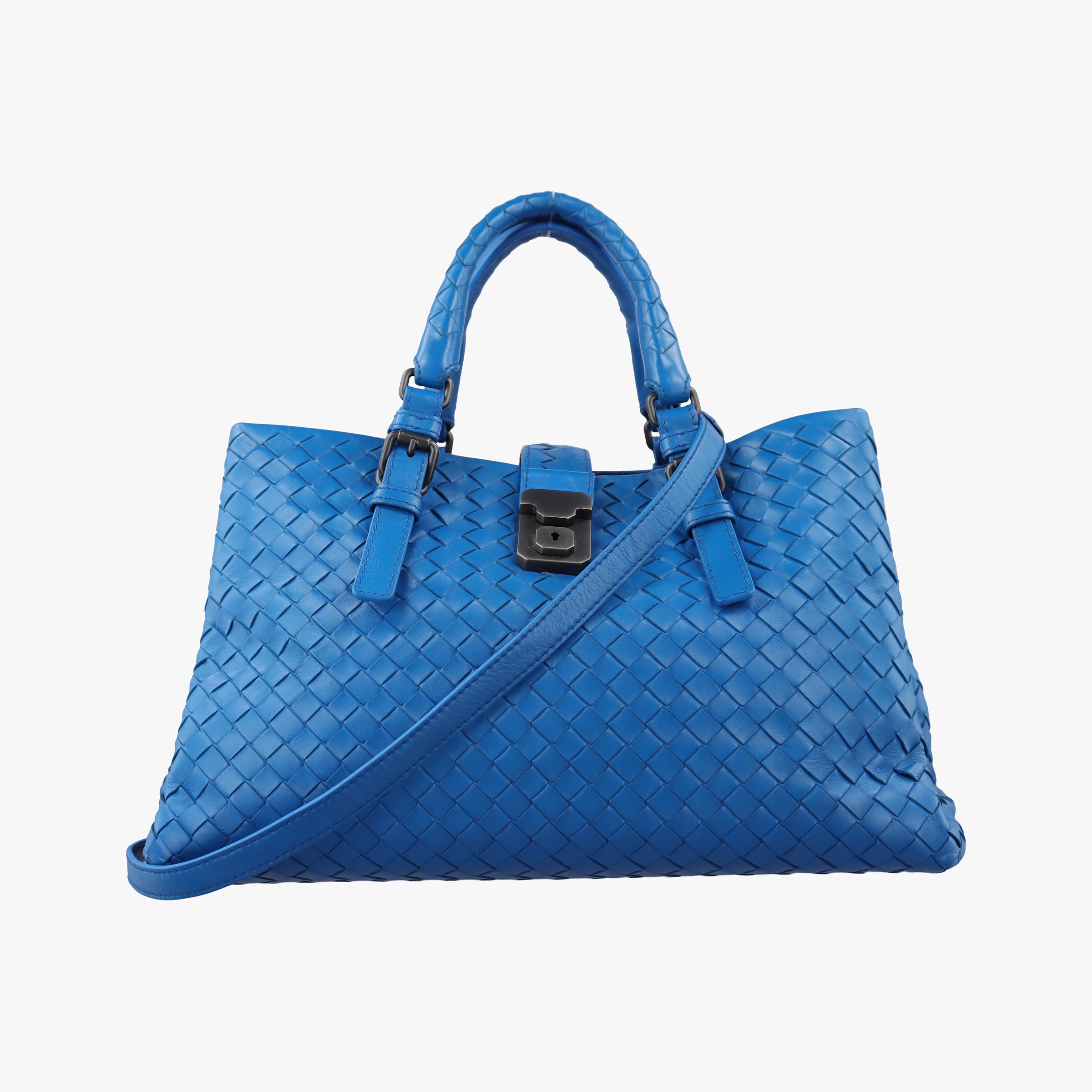 Roma Intrecciato Blue lambskin B02133734Tローマ イントレチャート ブルー ラムスキン B02133734T