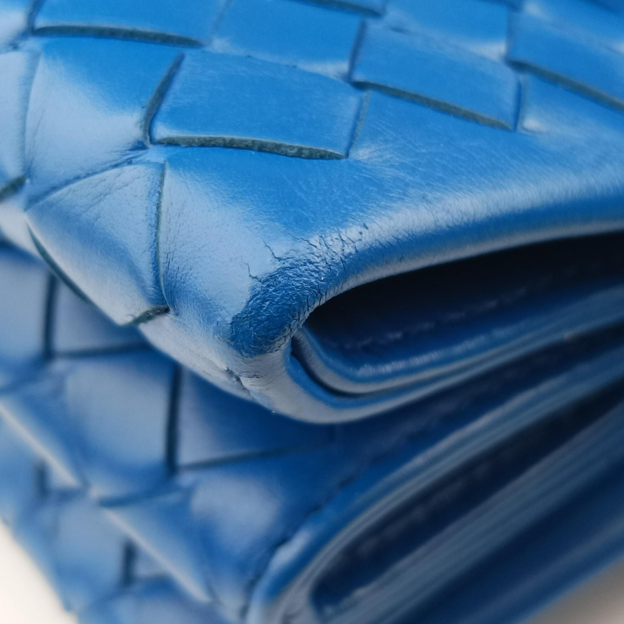 Roma Intrecciato Blue lambskin B02133734Tローマ イントレチャート ブルー ラムスキン B02133734T