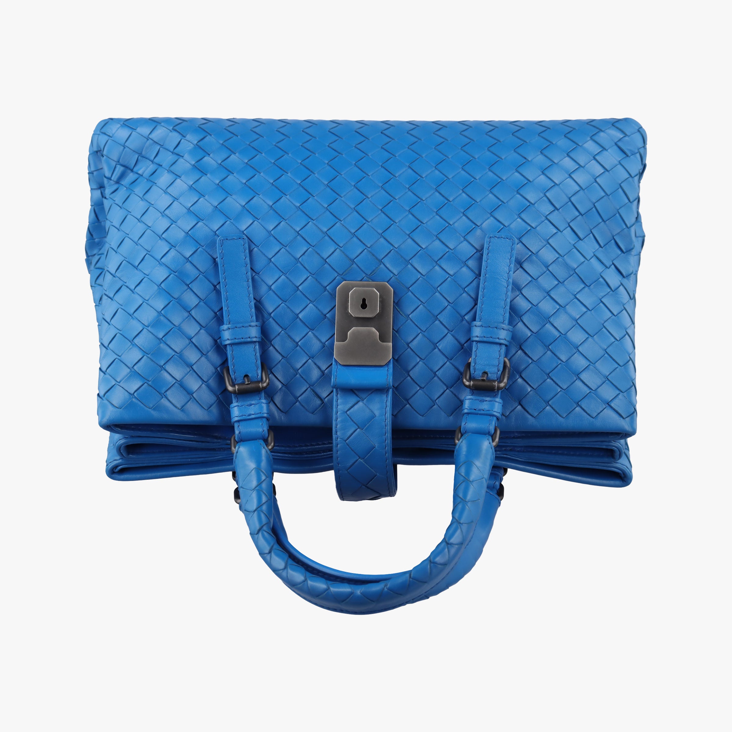 Roma Intrecciato Blue lambskin B02133734Tローマ イントレチャート ブルー ラムスキン B02133734T