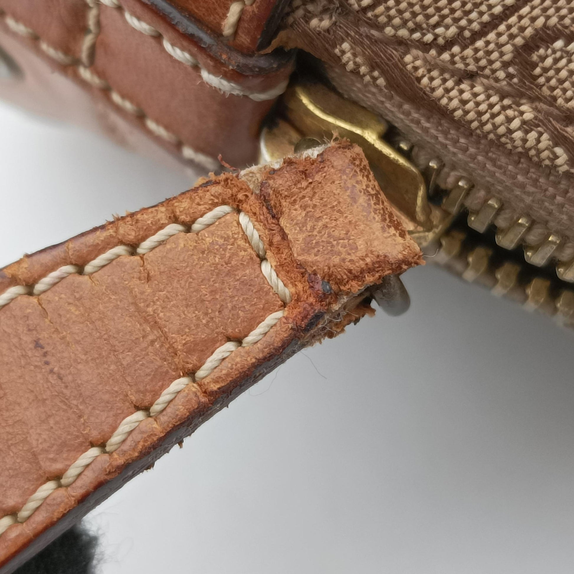 Street Chic Trotter Beige×brown canvas×leather 03BM-0093ストリートシックトロッター ベージュ×ブラウン キャンバス×レザー 03BM-0093