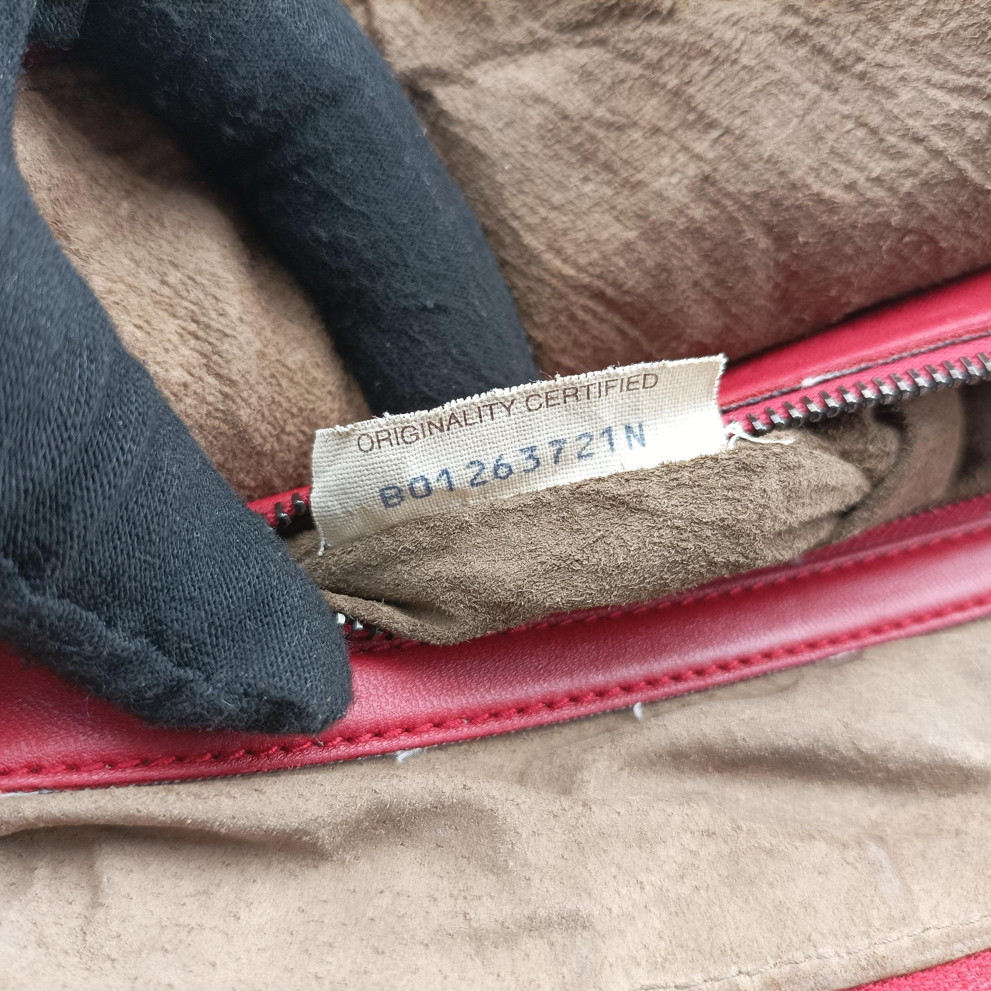 NODINI Intrecciato Red lambskin B01263721Wノディーニ イントレチャート レッド ラムスキン B01263721W