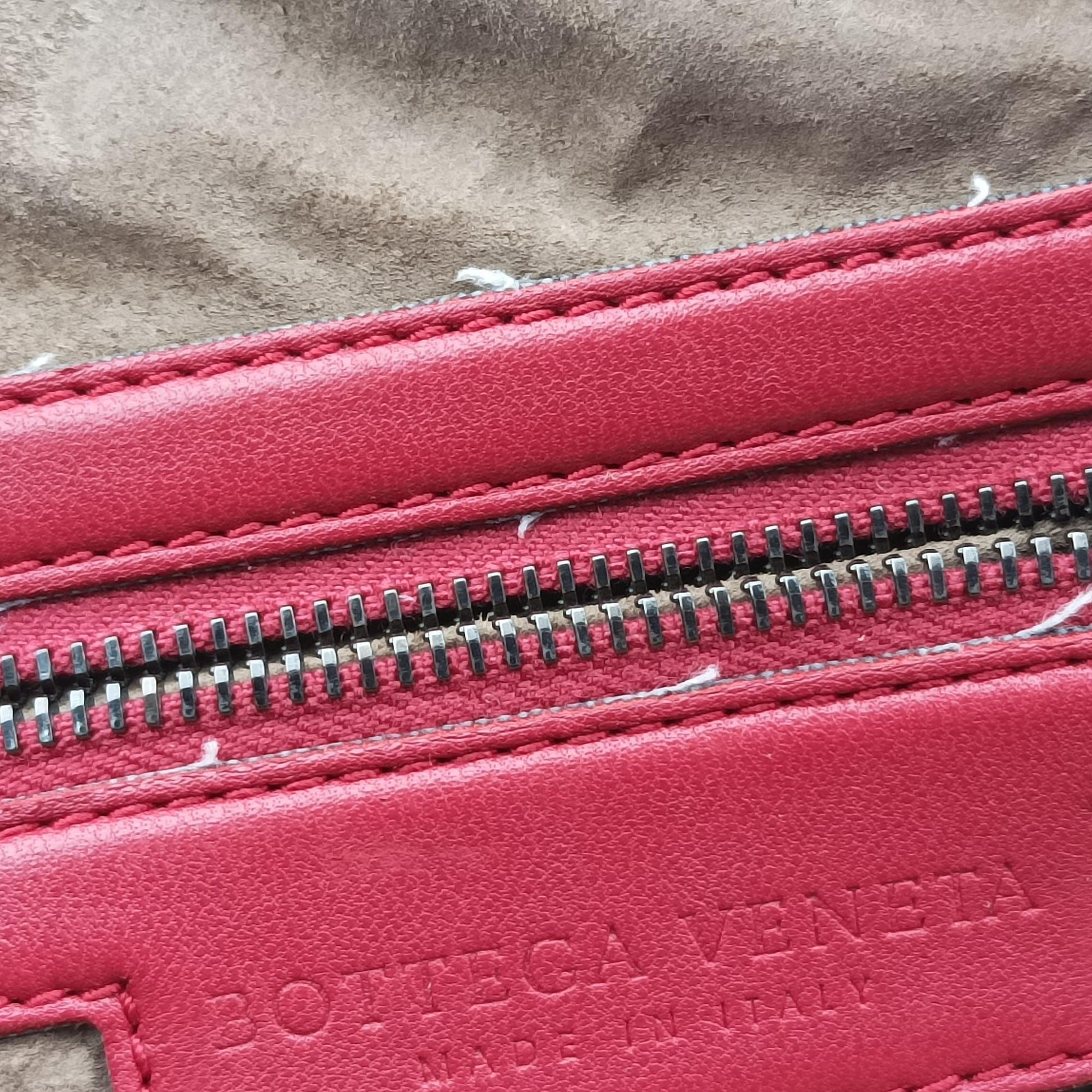 NODINI Intrecciato Red lambskin B01263721Wノディーニ イントレチャート レッド ラムスキン B01263721W