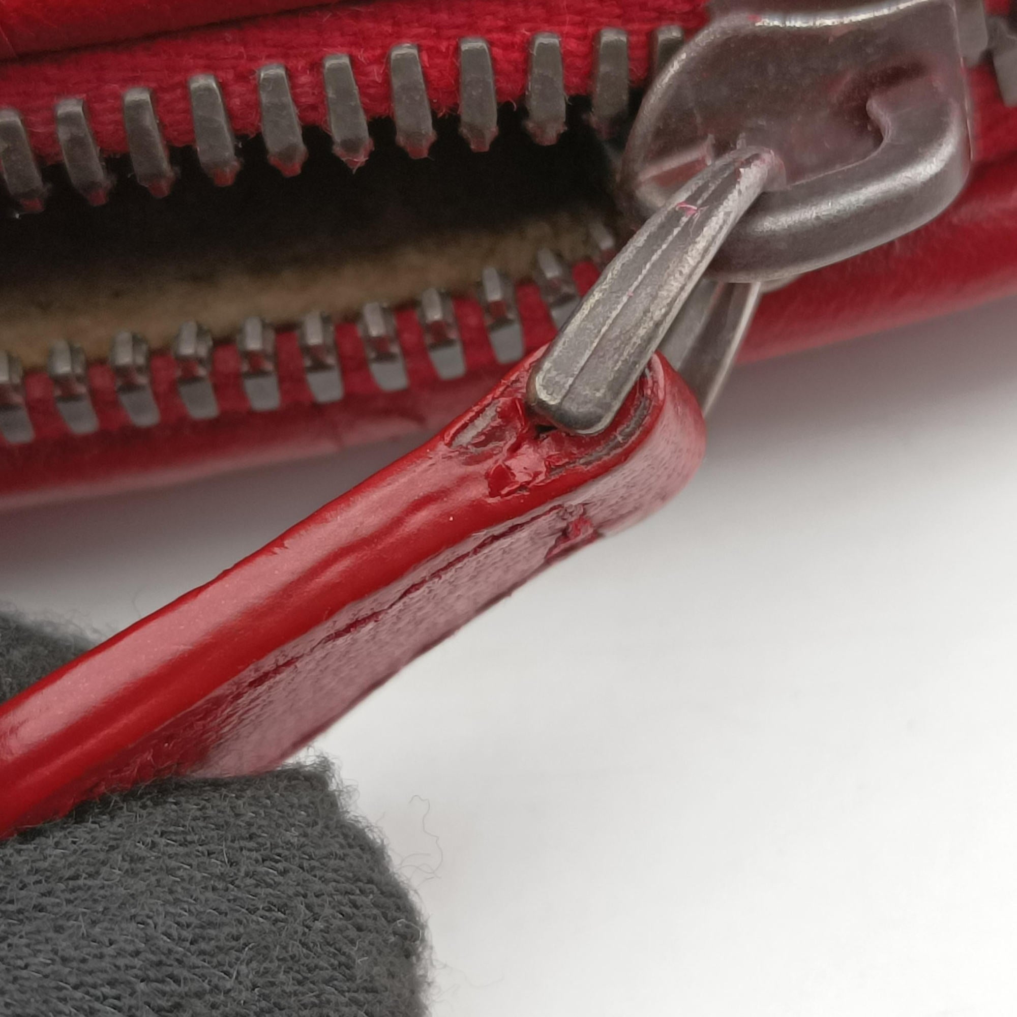 NODINI Intrecciato Red lambskin B01263721Wノディーニ イントレチャート レッド ラムスキン B01263721W