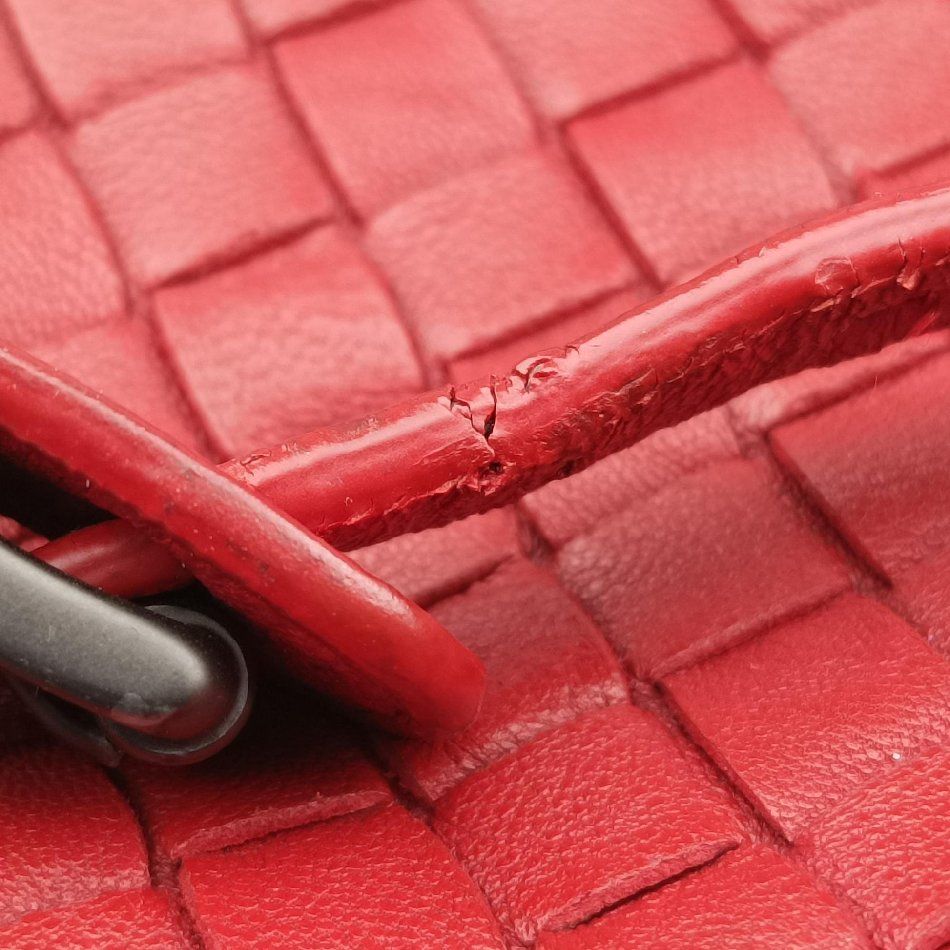 NODINI Intrecciato Red lambskin B01263721Wノディーニ イントレチャート レッド ラムスキン B01263721W