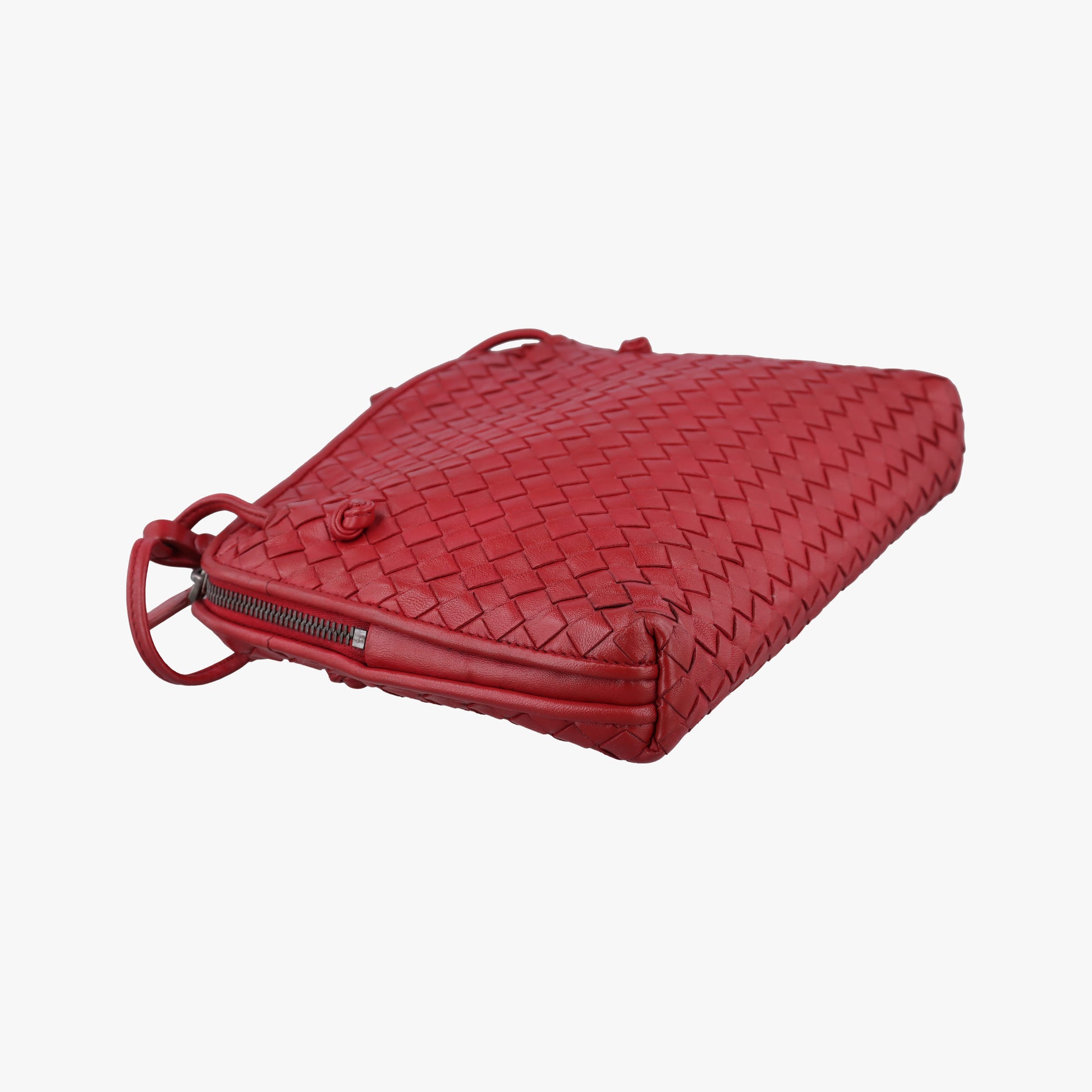 NODINI Intrecciato Red lambskin B01263721Wノディーニ イントレチャート レッド ラムスキン B01263721W