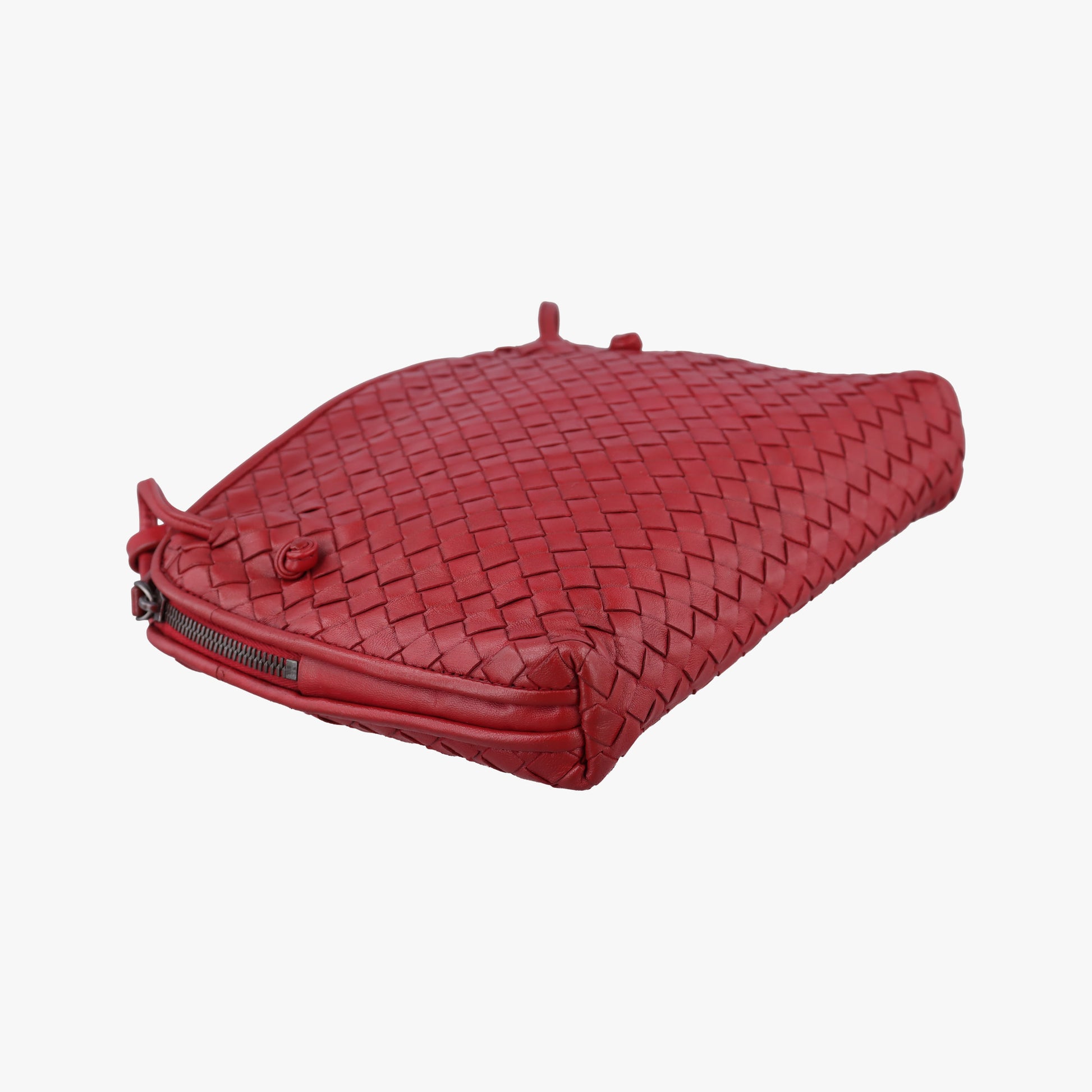 NODINI Intrecciato Red lambskin B01263721Wノディーニ イントレチャート レッド ラムスキン B01263721W