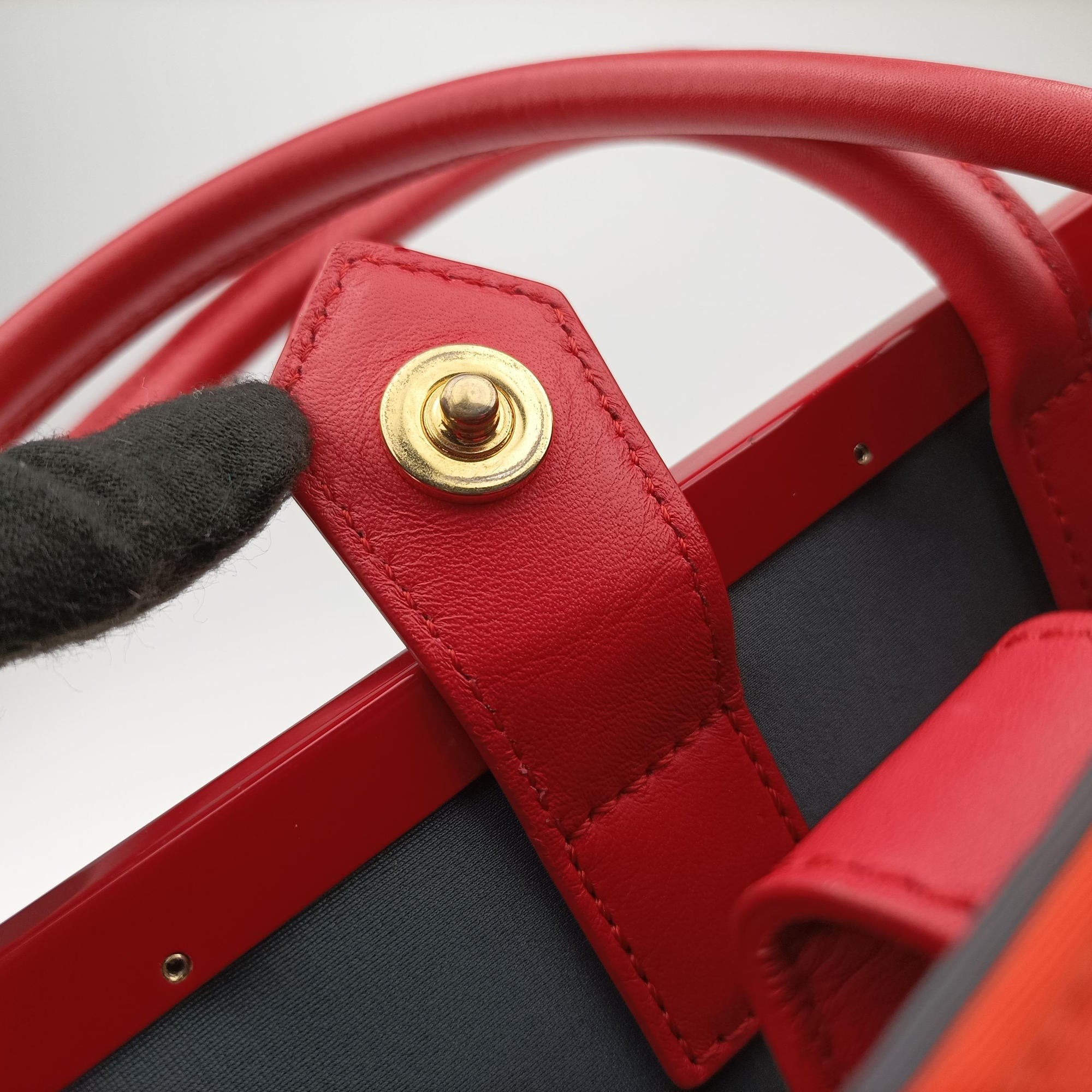 2 JOURS Orange x Red fabric x Leather 8BH250 8BH250-K1X 138-2516トゥージュール オレンジ x レッド ファブリック x レザー 8BH250 8BH250-K1X 138-2516