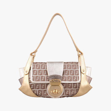 Zucchino Borsa golden×Multicolour canvas×leather 8BR429 2241-8BR429-LPB-048ズッキーノ ボルサ ゴールド×マルチカラー キャンバス×レザー 8BR429 2241-8BR429-LPB-048
