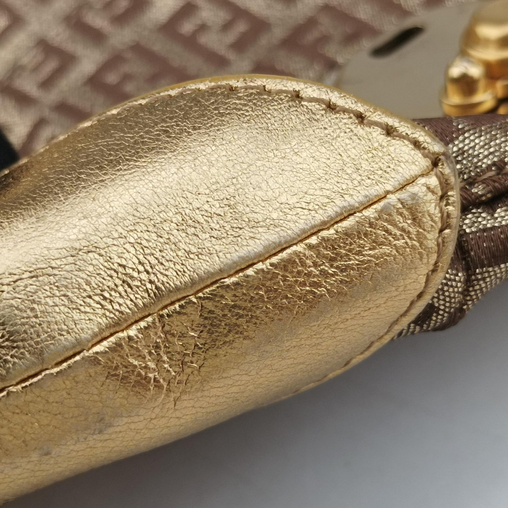Zucchino Borsa golden×Multicolour canvas×leather 8BR429 2241-8BR429-LPB-048ズッキーノ ボルサ ゴールド×マルチカラー キャンバス×レザー 8BR429 2241-8BR429-LPB-048