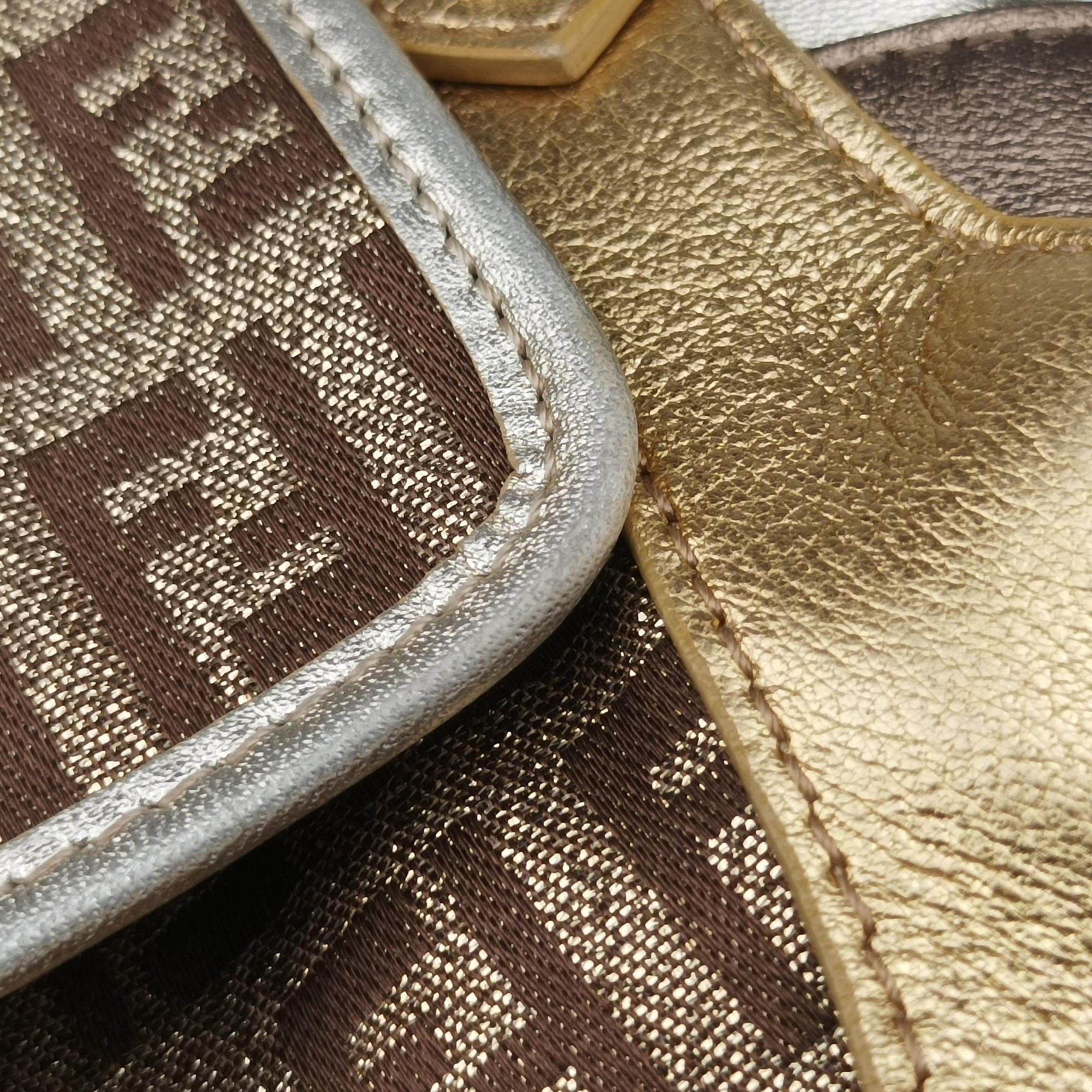 Zucchino Borsa golden×Multicolour canvas×leather 8BR429 2241-8BR429-LPB-048ズッキーノ ボルサ ゴールド×マルチカラー キャンバス×レザー 8BR429 2241-8BR429-LPB-048