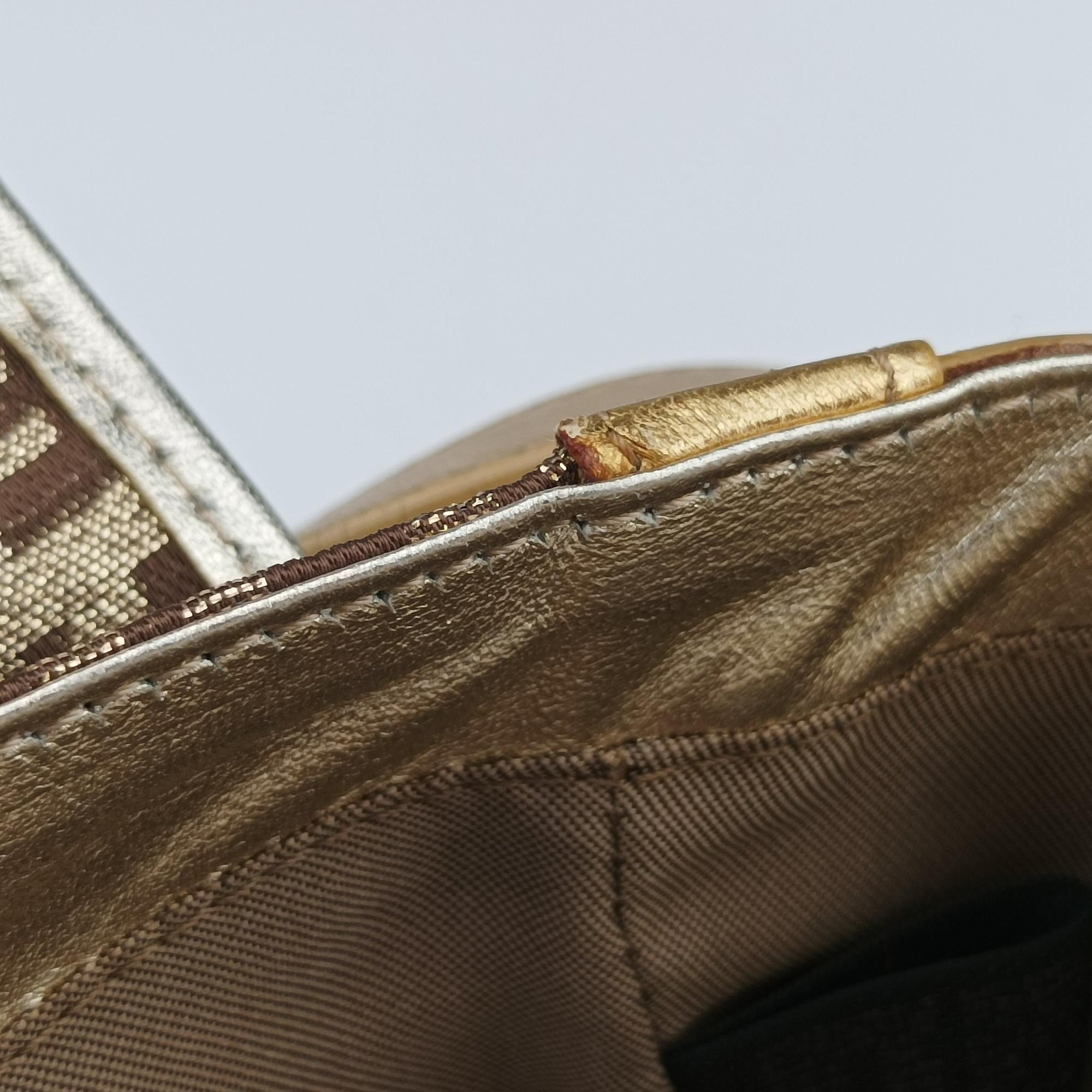 Zucchino Borsa golden×Multicolour canvas×leather 8BR429 2241-8BR429-LPB-048ズッキーノ ボルサ ゴールド×マルチカラー キャンバス×レザー 8BR429 2241-8BR429-LPB-048