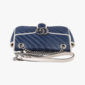 GG Marmont Blue Leather 443497 F031908661GGマーモント ブルー レザー 443497 F031908661