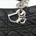 Pre-owned Christian Dior Cannage Dior Soft Shopping Black lambskin  shoulderbag | stylenewstar
