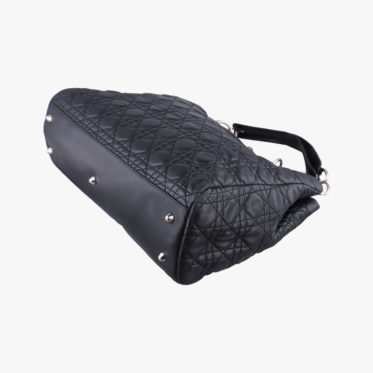 Pre-owned Christian Dior Cannage Dior Soft Shopping Black lambskin  shoulderbag | stylenewstar