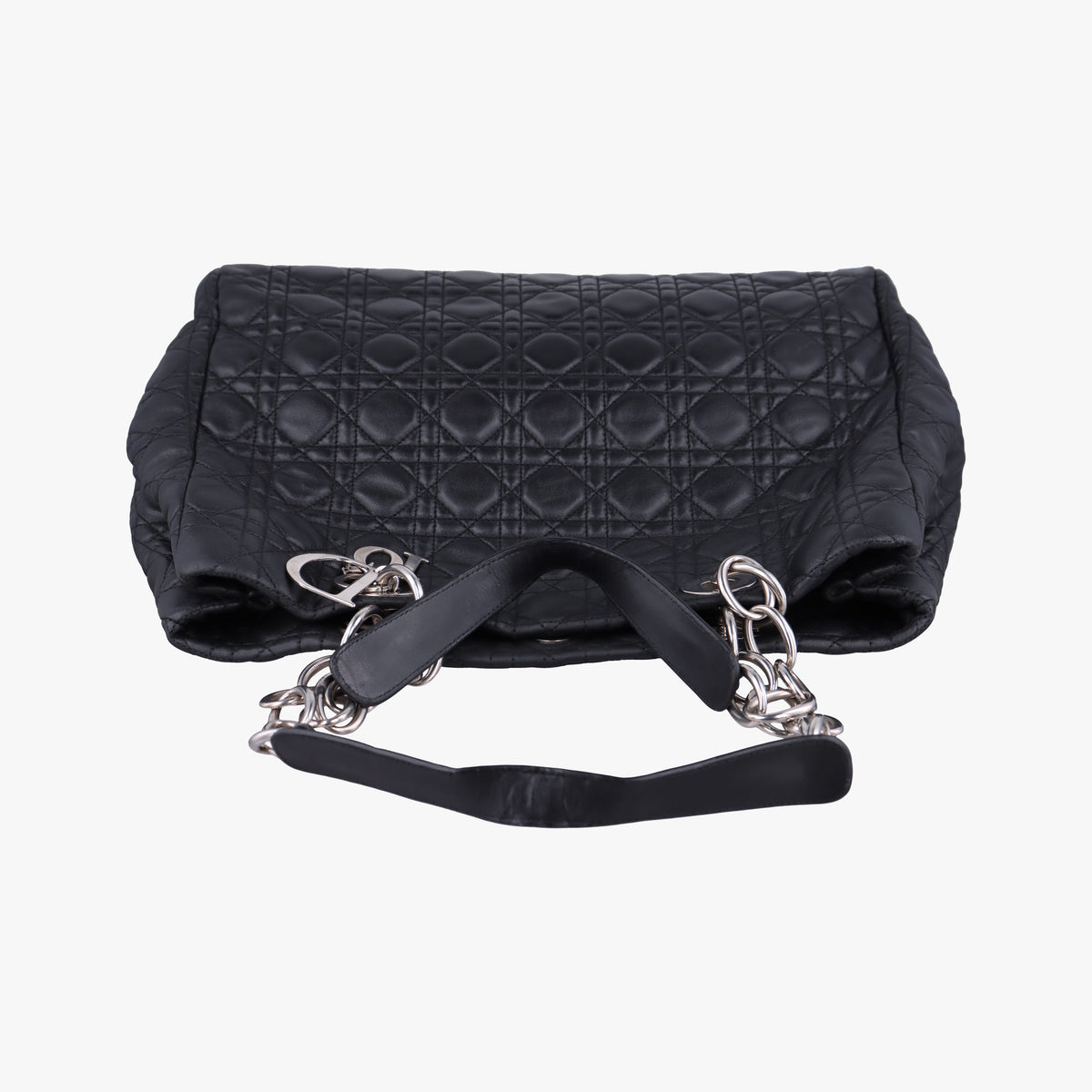Pre-owned Christian Dior Cannage Dior Soft Shopping Black lambskin  shoulderbag | stylenewstar