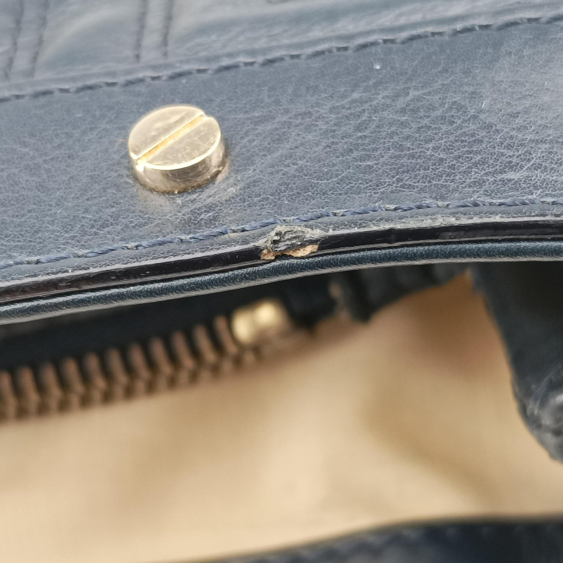 Medusa quilted Navy Leather メドゥーサ キルティング ネービー レザー 