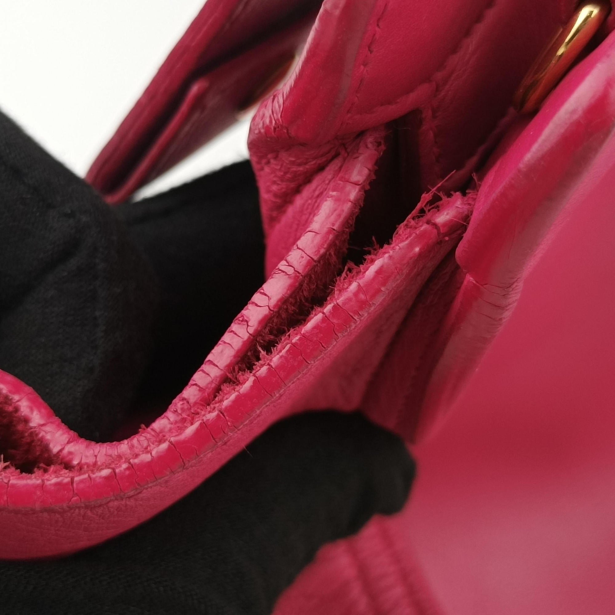 Y Ligne Petit Cabas Rose Leather 311210 311210.529258Yライン プチカバス ローズ レッド レザー 311210 311210.529258