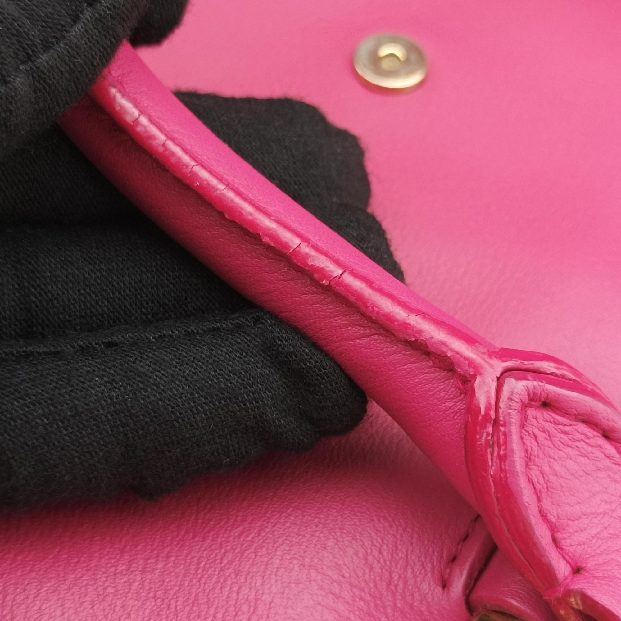 Y Ligne Petit Cabas Rose Leather 311210 311210.529258Yライン プチカバス ローズ レッド レザー 311210 311210.529258