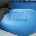 Pre-owned Yves Saint Laurent BABY CABAS Blue Leather 400914 shoulderbag | stylenewstar